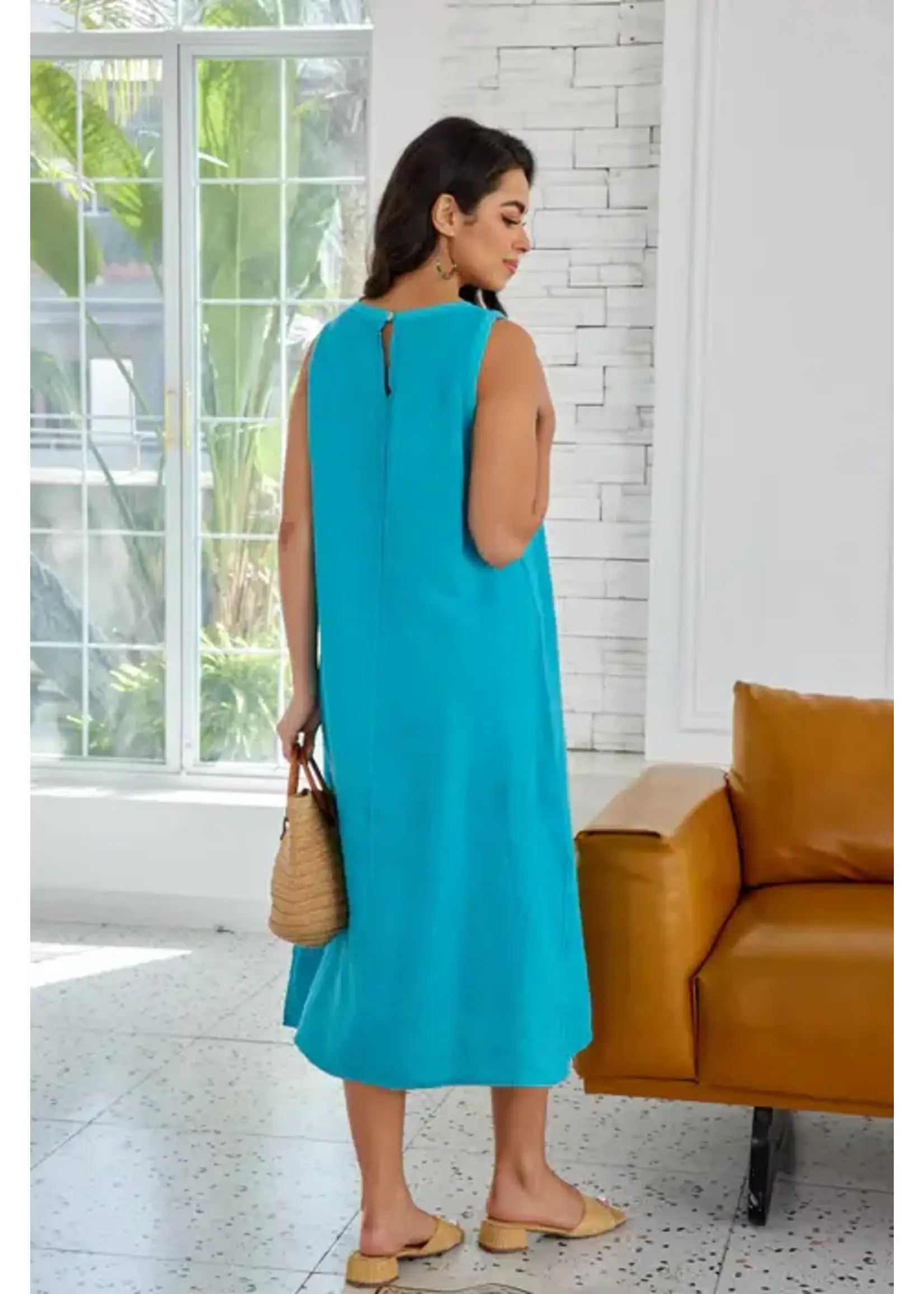 ORANGE FASHION VILLAGE OFV SS26 SEAFOAM DRESS