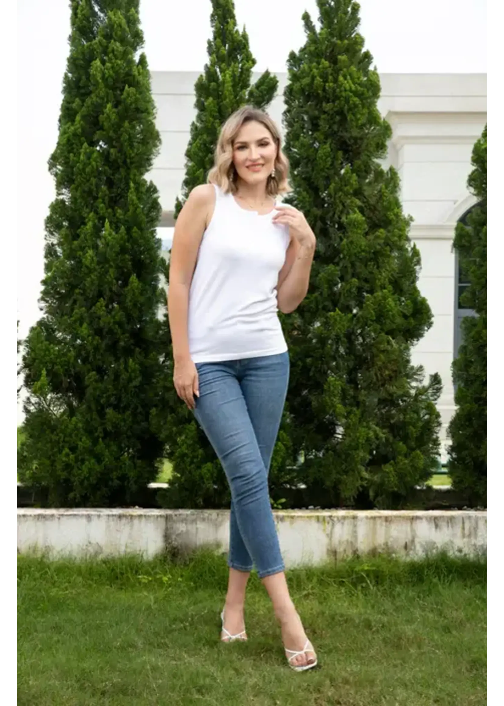 ORANGE FASHION VILLAGE OFV SS26 BAMBOO BUTTON TANK TOP