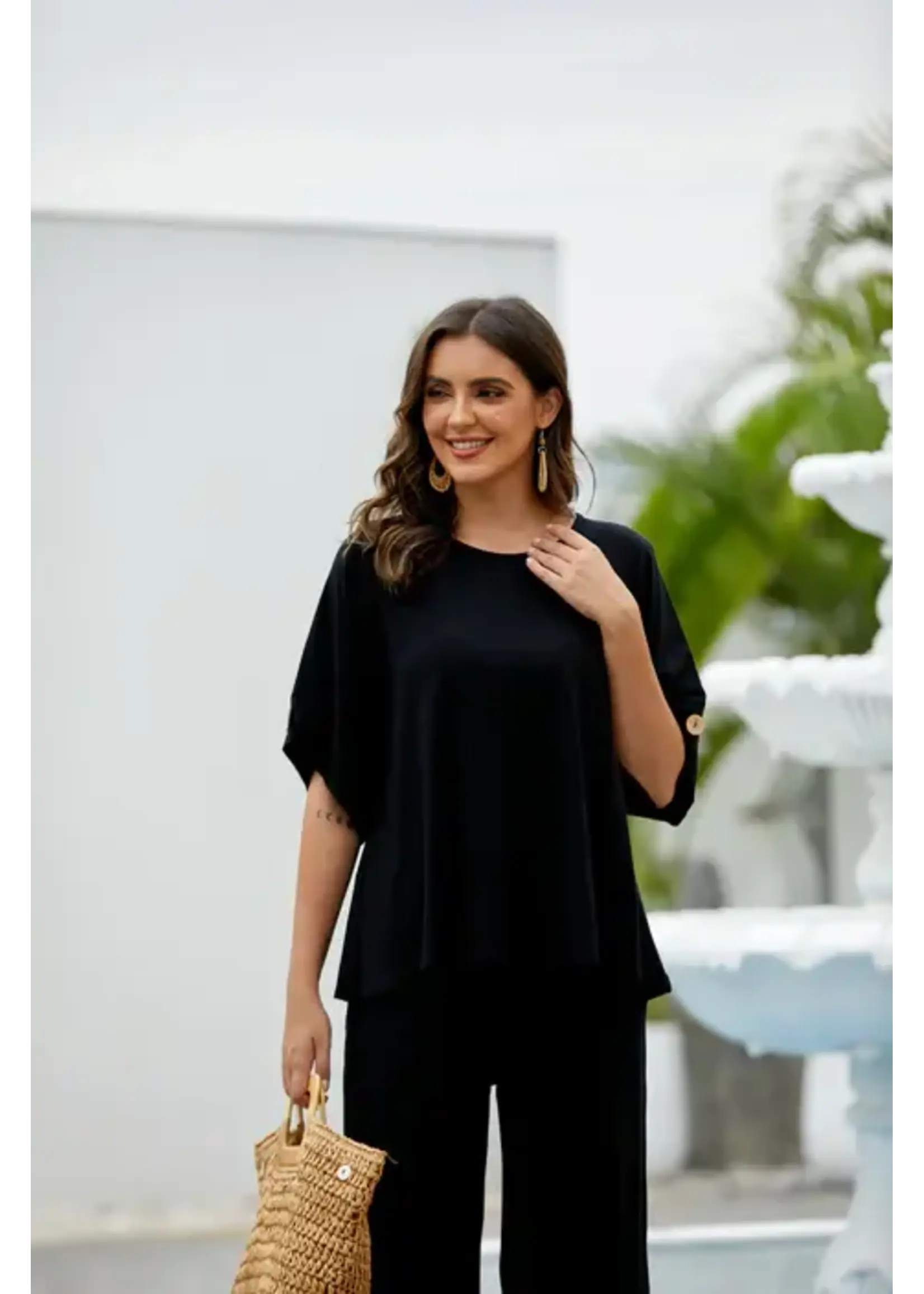 ORANGE FASHION VILLAGE OFV SS26 BAMBOO SHORT SLV W/BUTTON