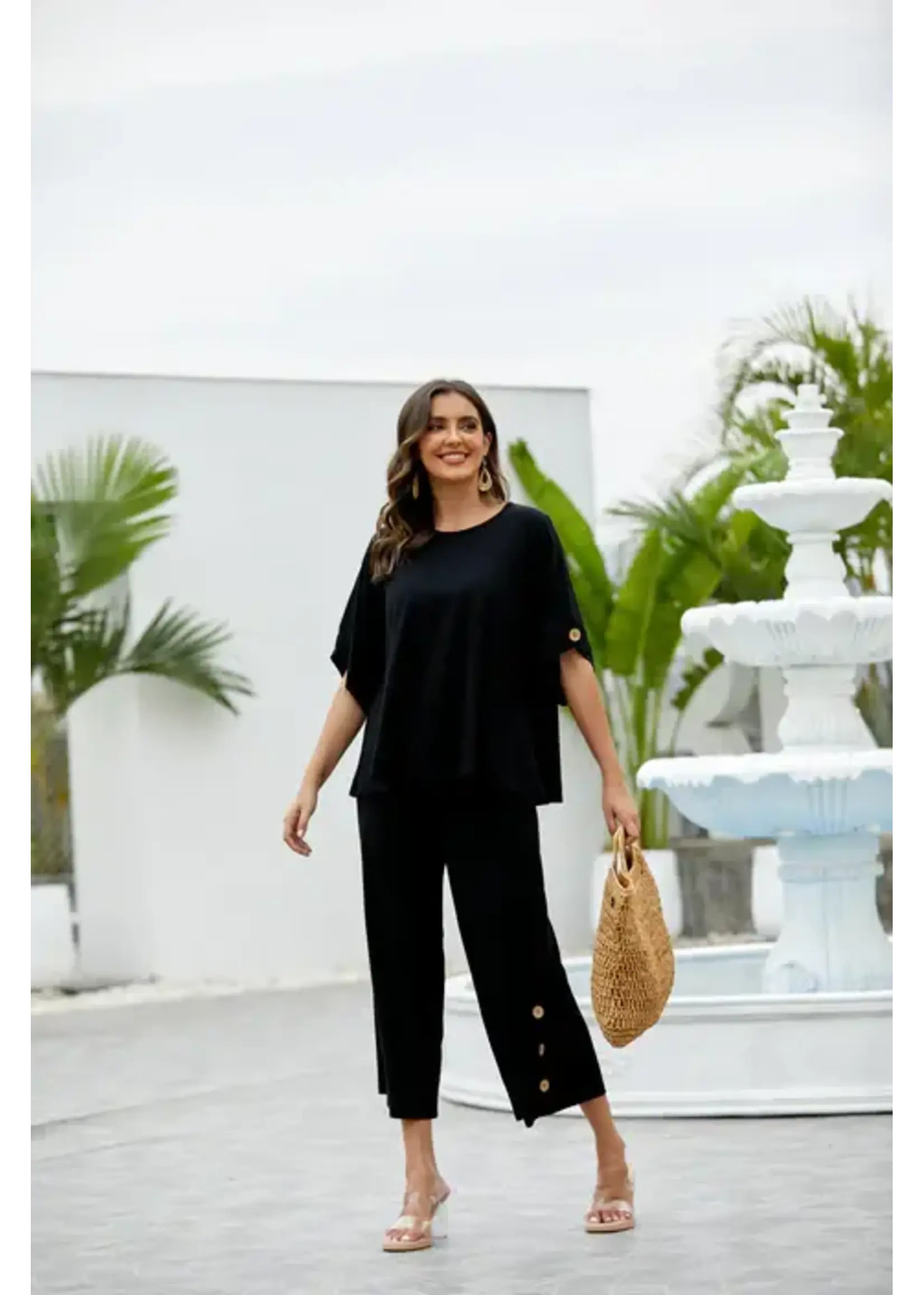 ORANGE FASHION VILLAGE OFV SS26 BAMBOO SHORT SLV W/BUTTON