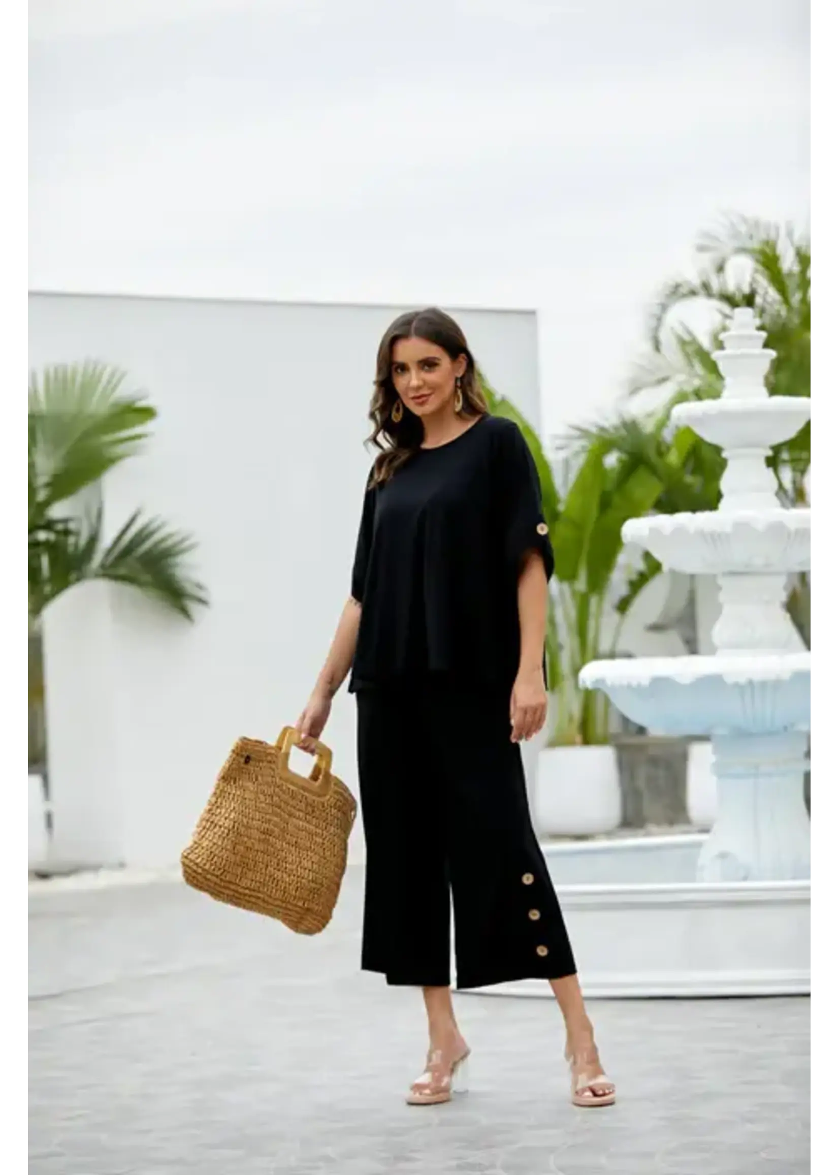 ORANGE FASHION VILLAGE OFV SS26 BAMBOO SHORT SLV W/BUTTON