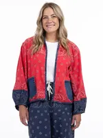 SHAN SS26 BANDANA MIX CARDIGAN
