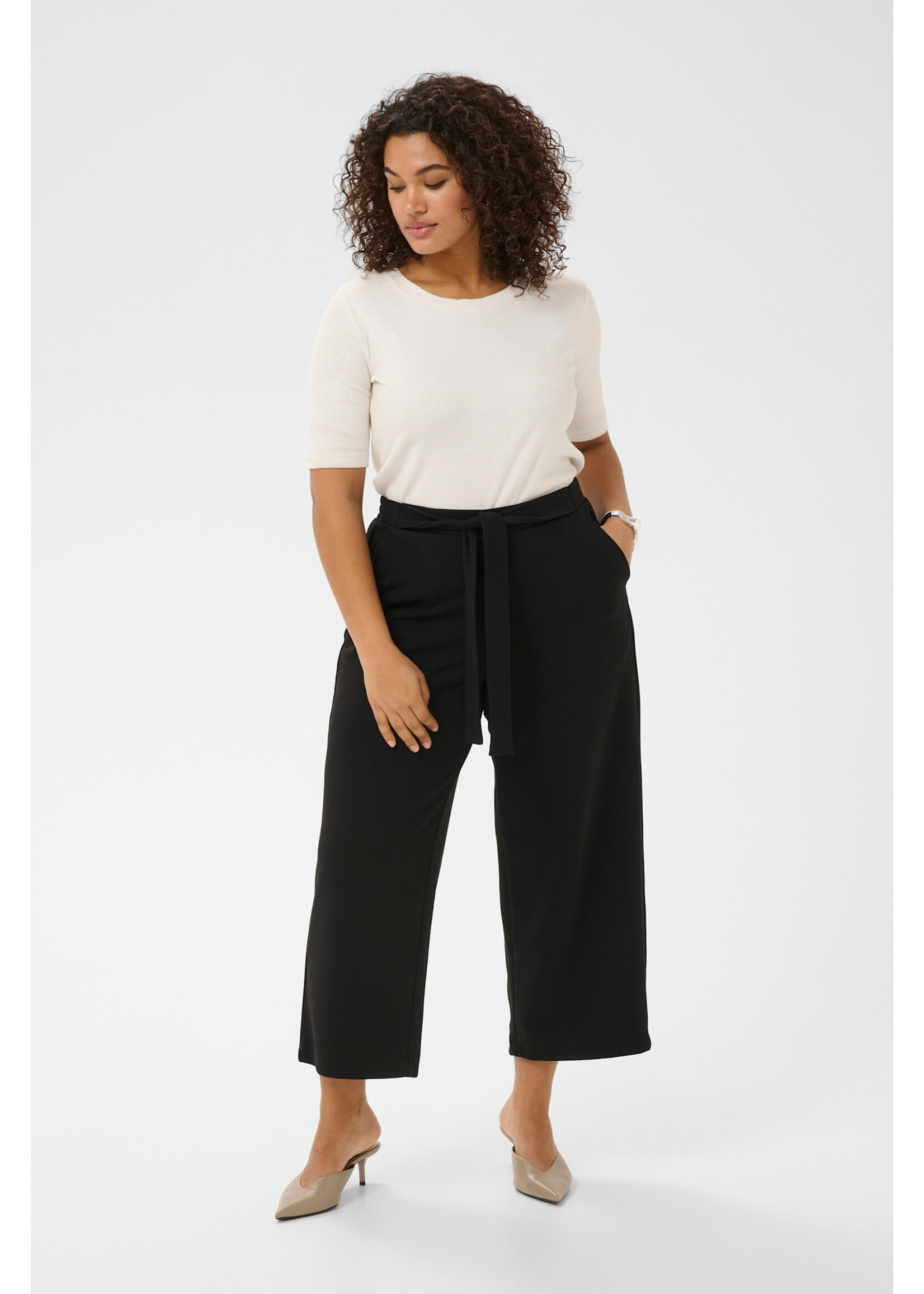 KAFFE CURVE KAFCUR+ SS26 KCPHEOLO CROPPED PANT