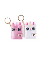 CRE SPARKLY CATICORN JOURNAL KEYCHAIN