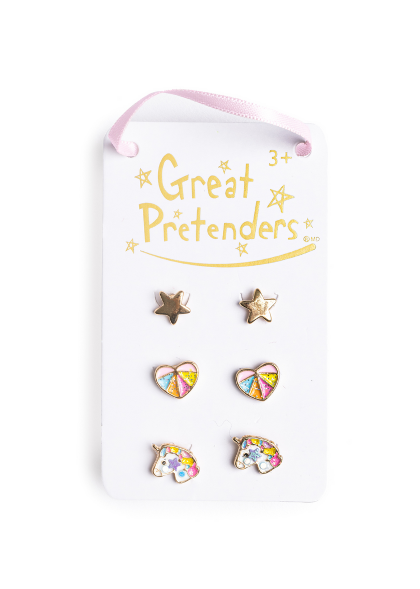 CRE STUD EARRING CHEERFUL 3PC