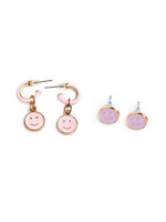 CRE CHIC EARRINGS ALL SMILES  2PCS