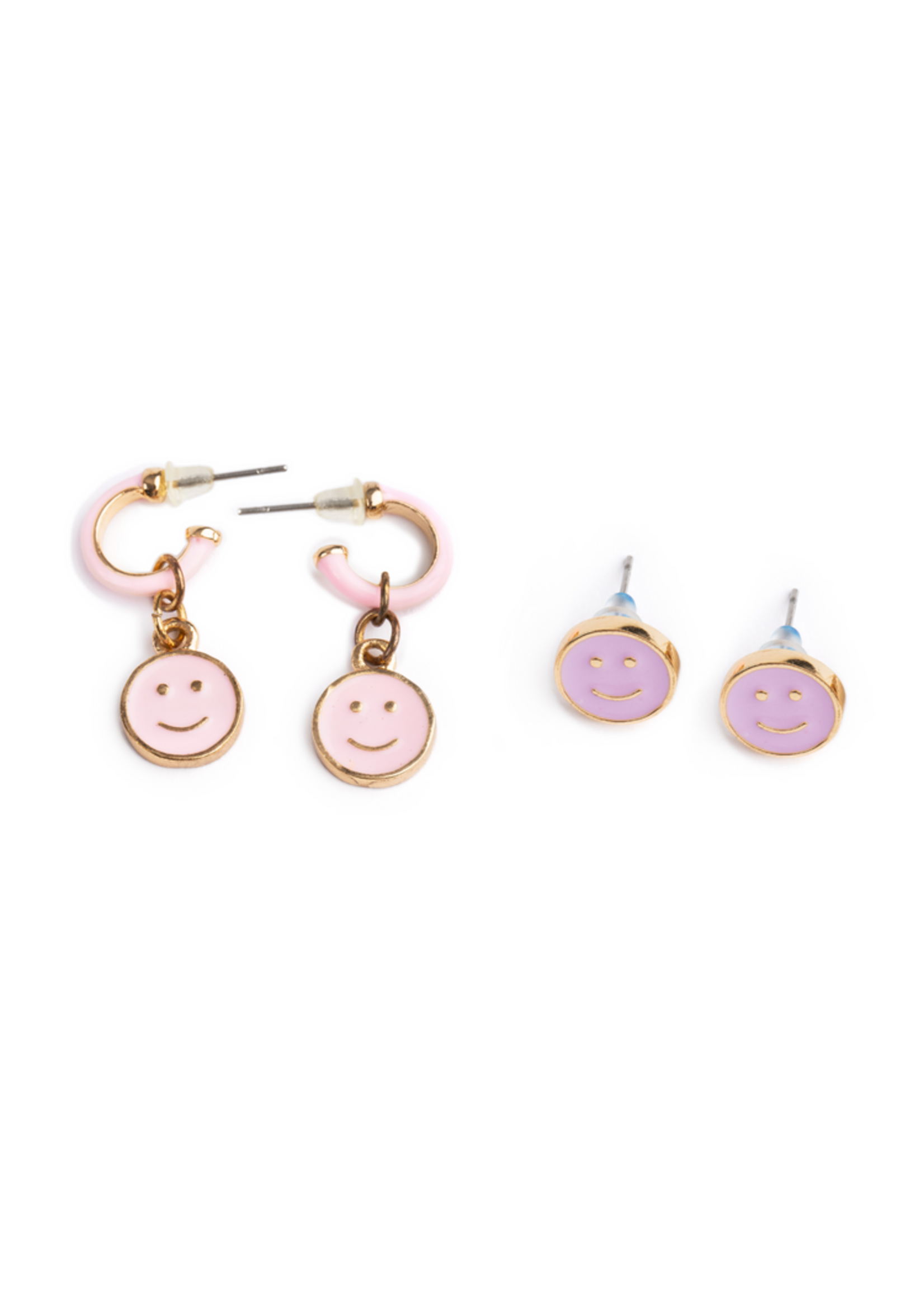 CRE CHIC EARRINGS ALL SMILES  2PCS