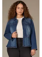 WIT & WISDOM W&W PEPLUM JACKET W/HIDDEN SNAPS