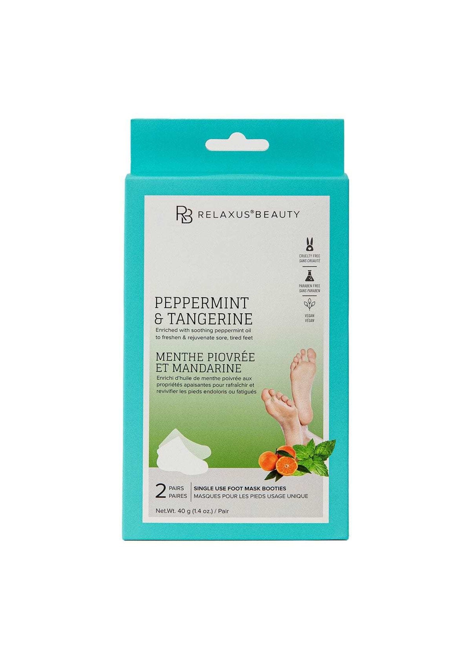 REL FOOT MASK BOOTIES - TANGERINE & PEPPERMINT