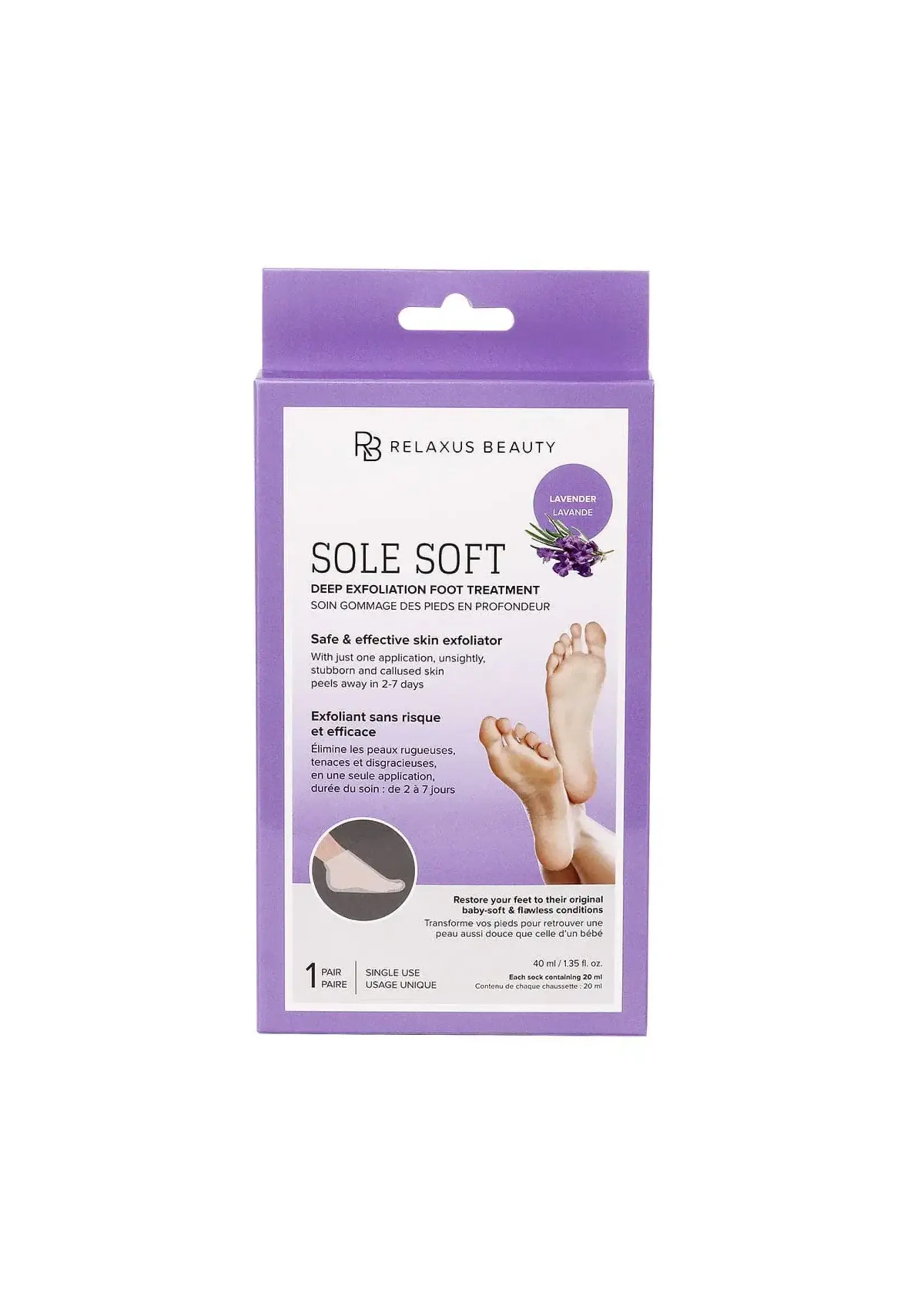 REL FOOT PEEL LAVENDER SOLE SOFT