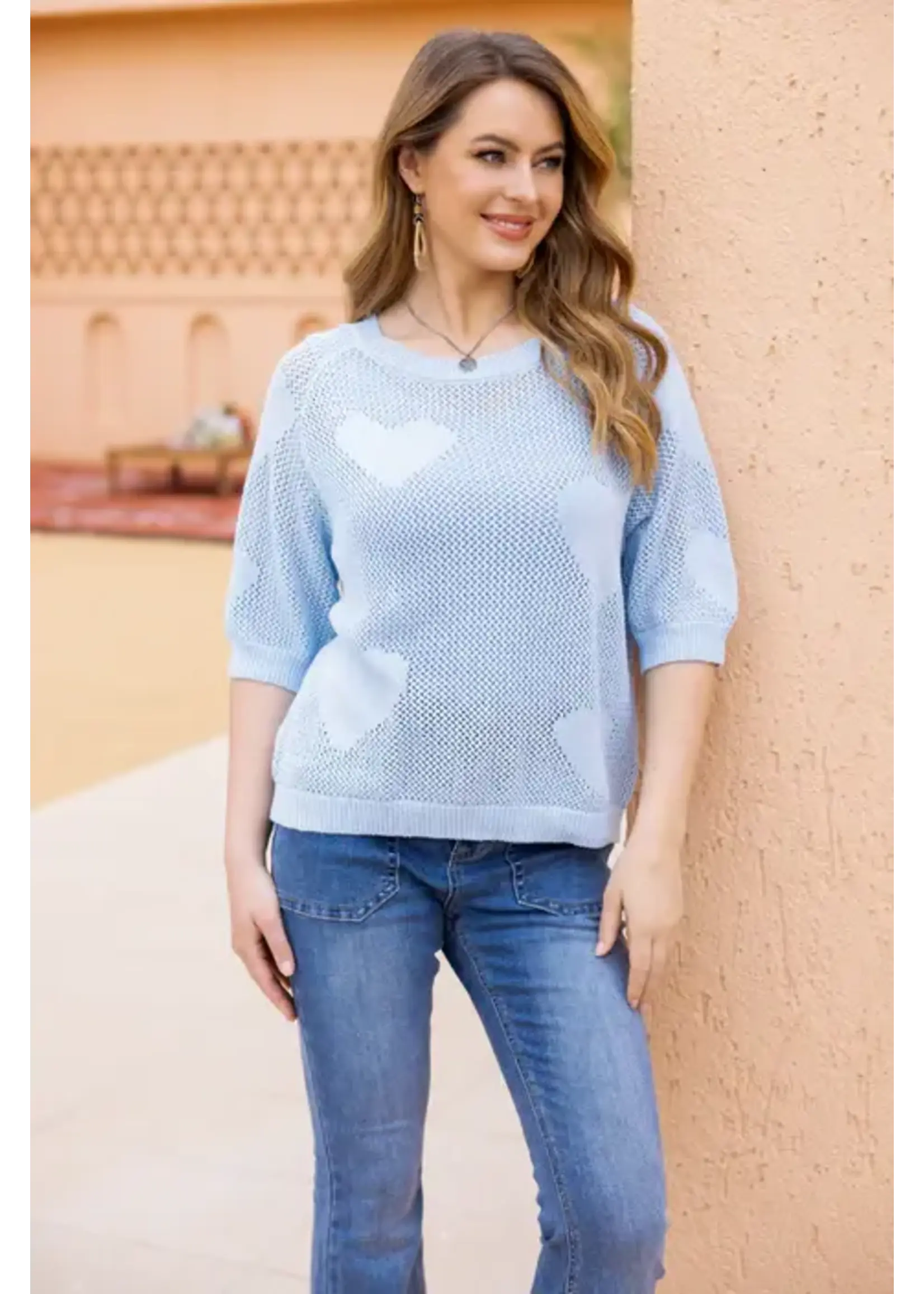 ORANGE FASHION VILLAGE OFV SS26 HEART CROCHET TOP