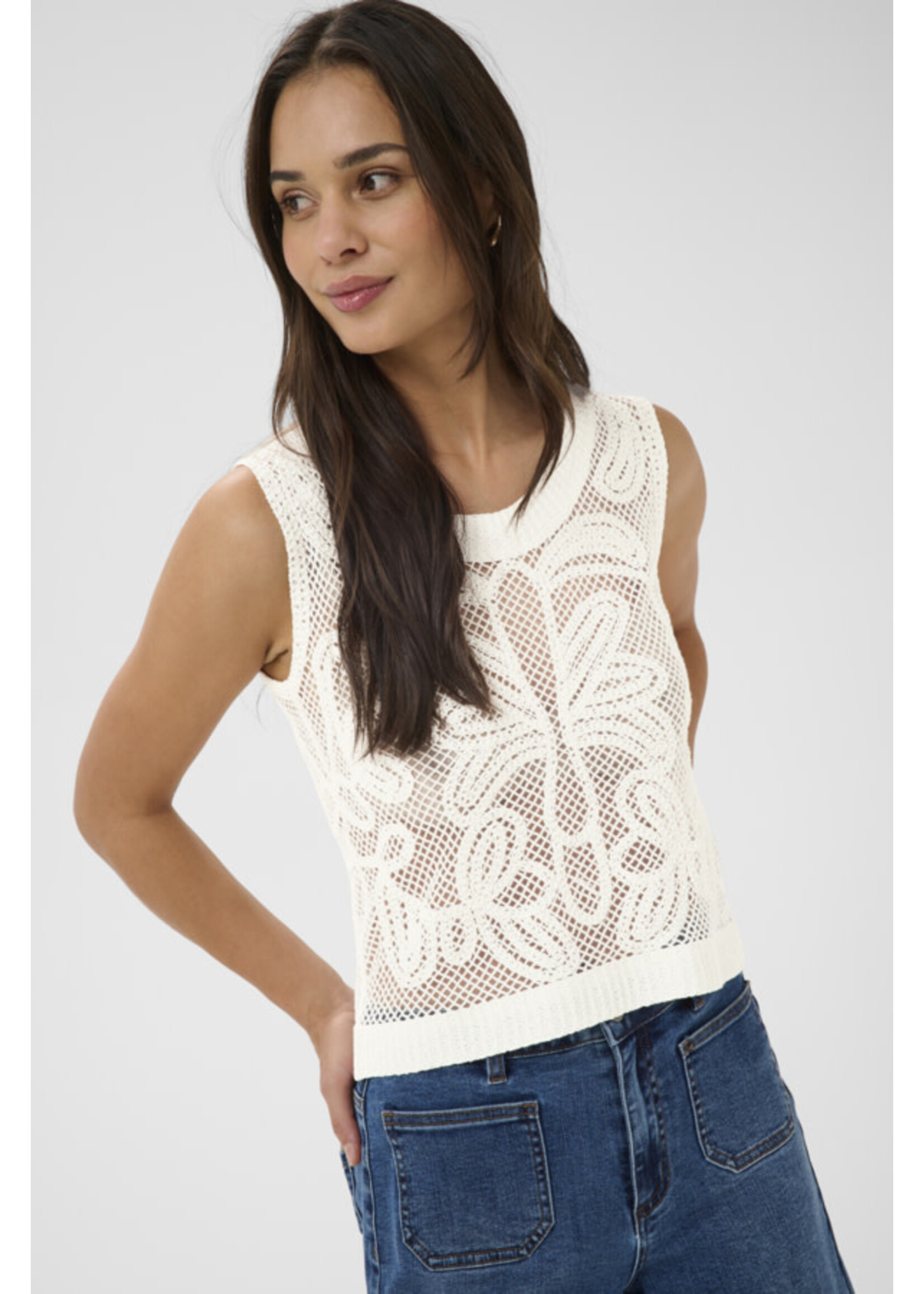 KAFFE KAF SS26 KAANGELINA CROCHET TOP
