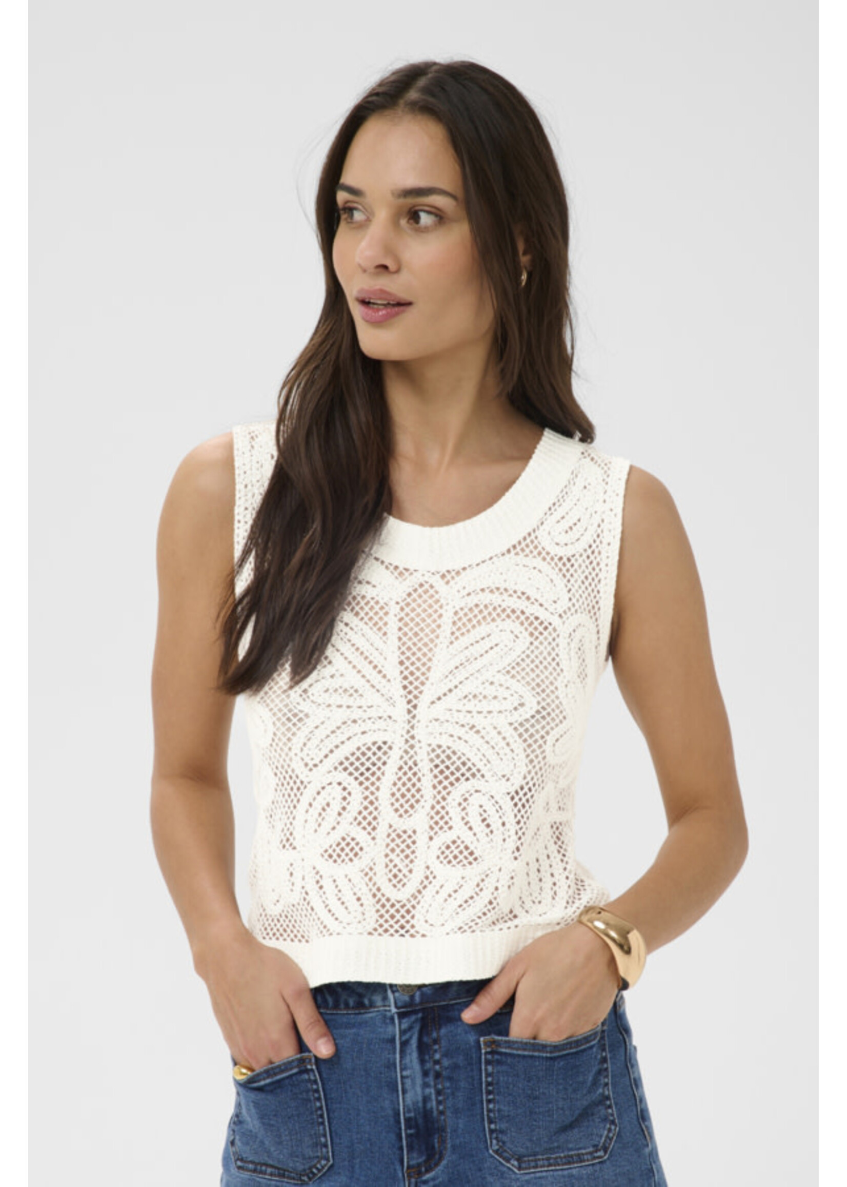 KAFFE KAF SS26 KAANGELINA CROCHET TOP