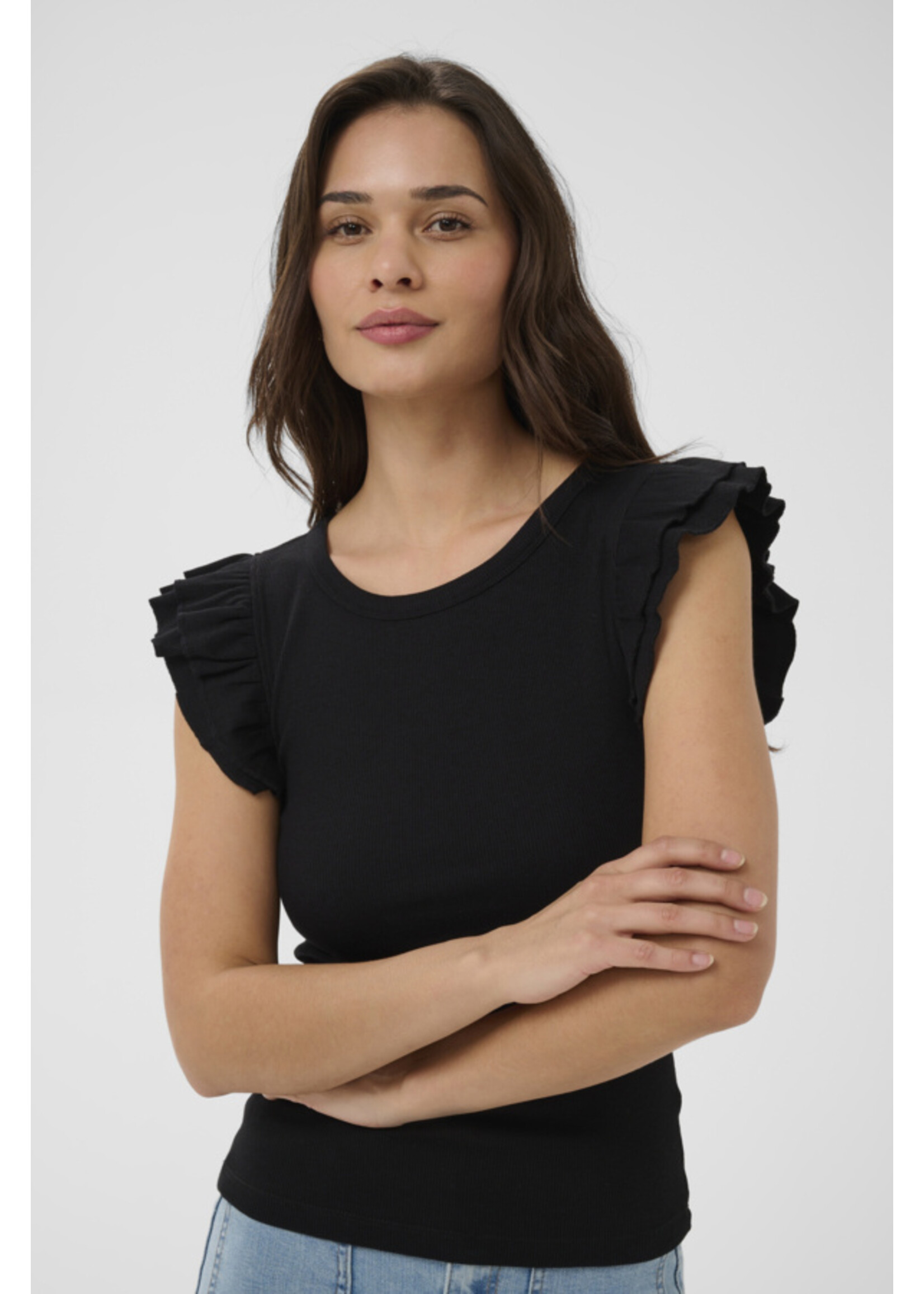 KAFFE KAF SS26 KACARNA FLOUNCE TOP