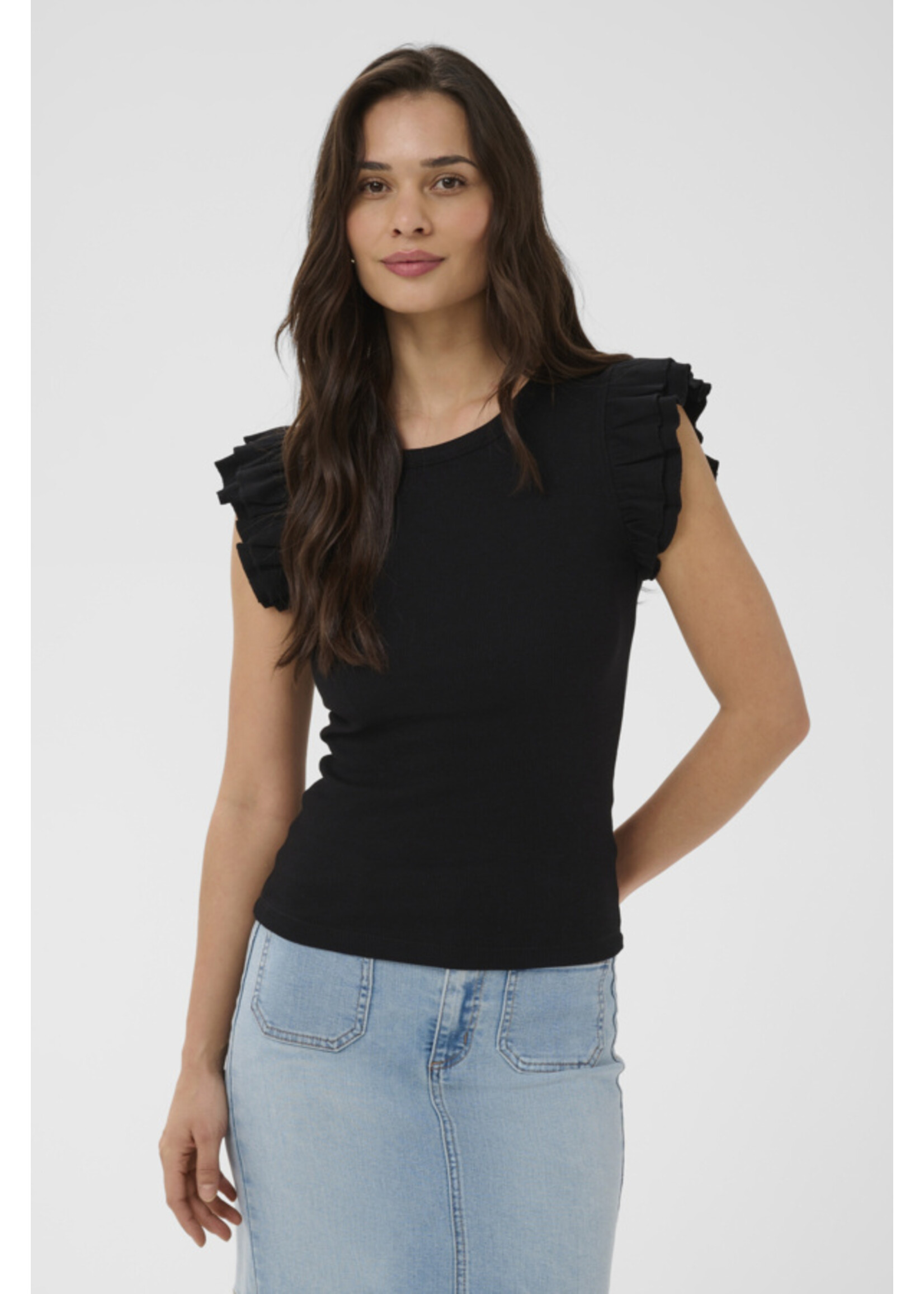 KAFFE KAF SS26 KACARNA FLOUNCE TOP