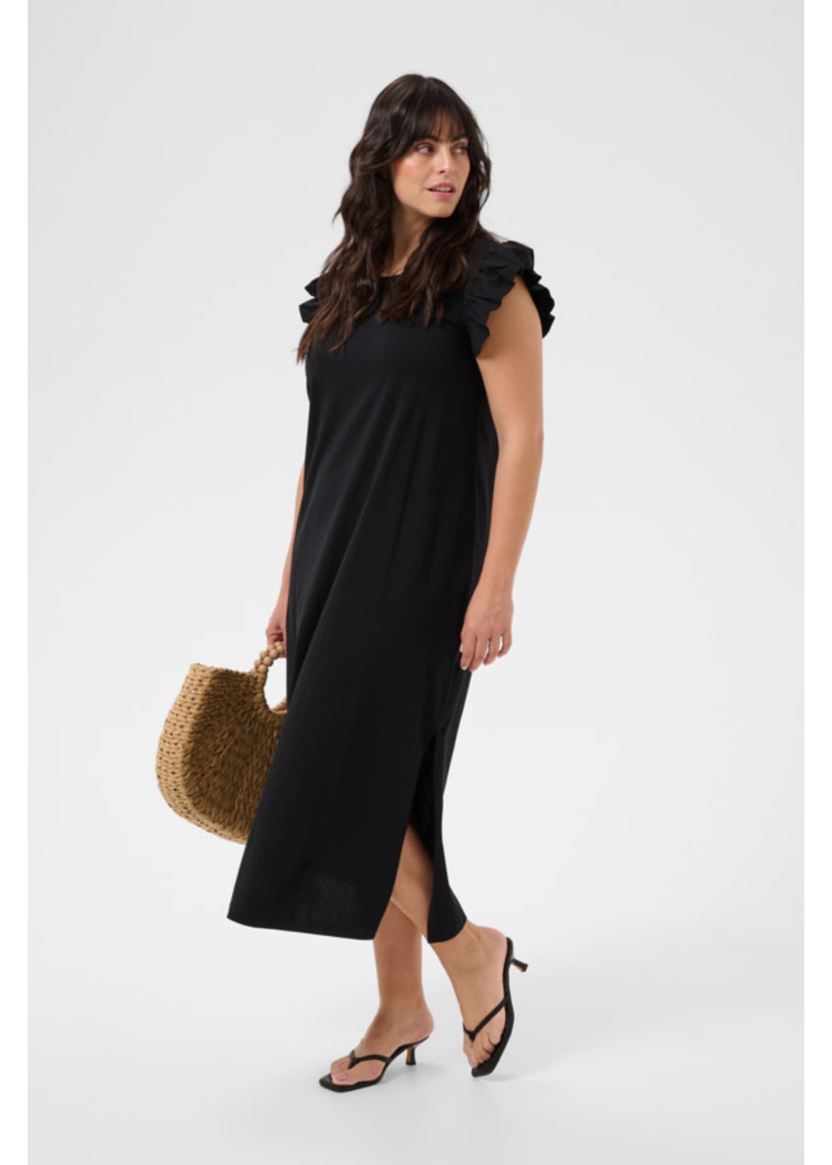 KAFFE KAFCUR SS26 KCCALINE FLOUNCE DRESS