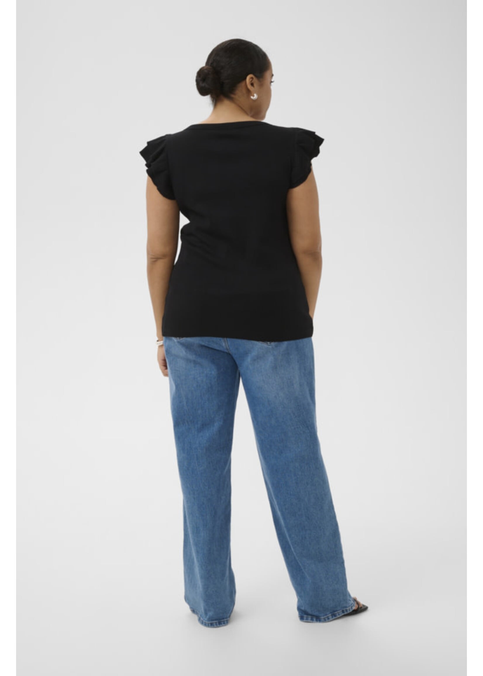 KAFFE KAFCUR SS26 KCCARINA FLOUNCE TOP