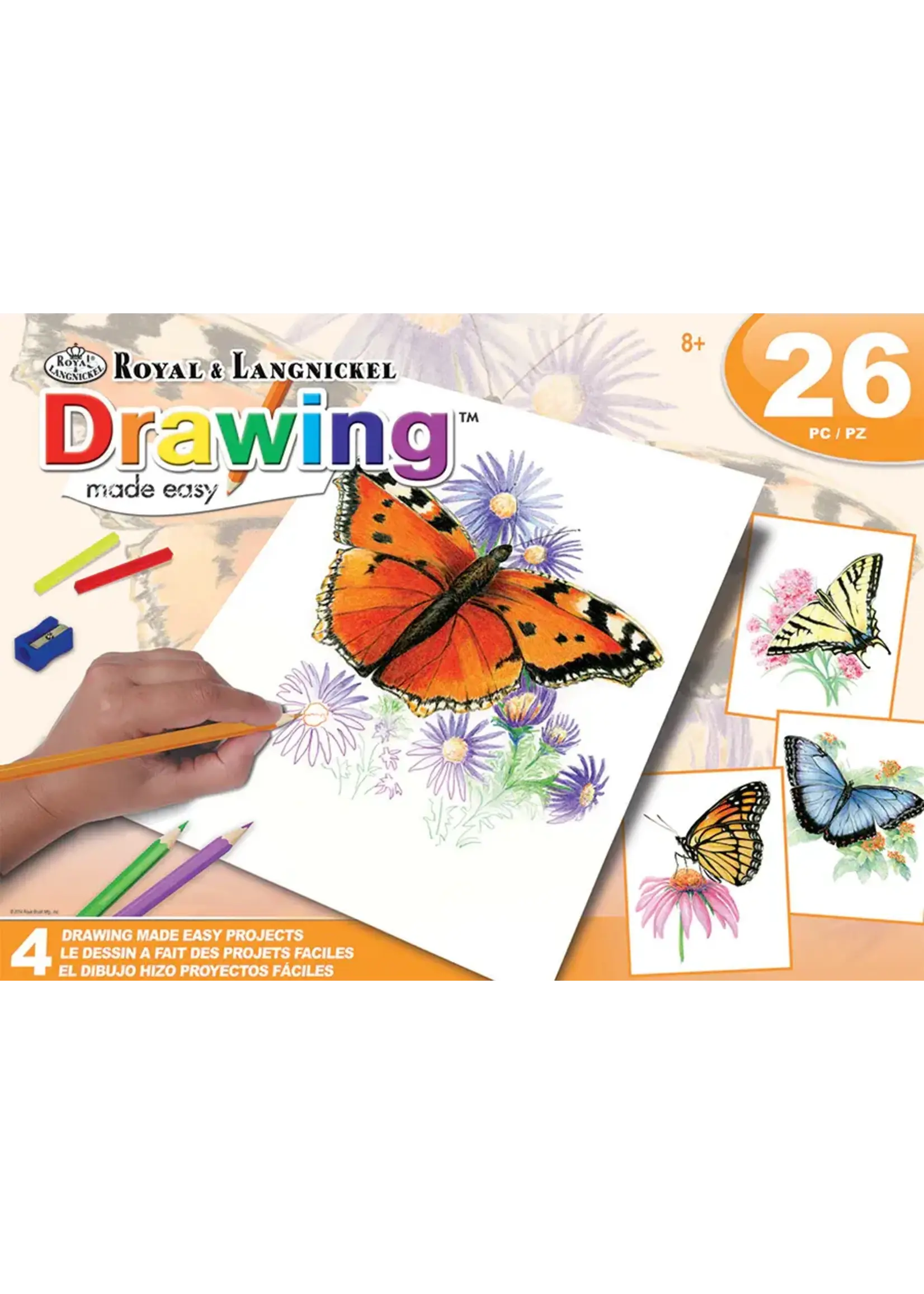 OUT DRAWING MADE EASY - BUTTERFLIES