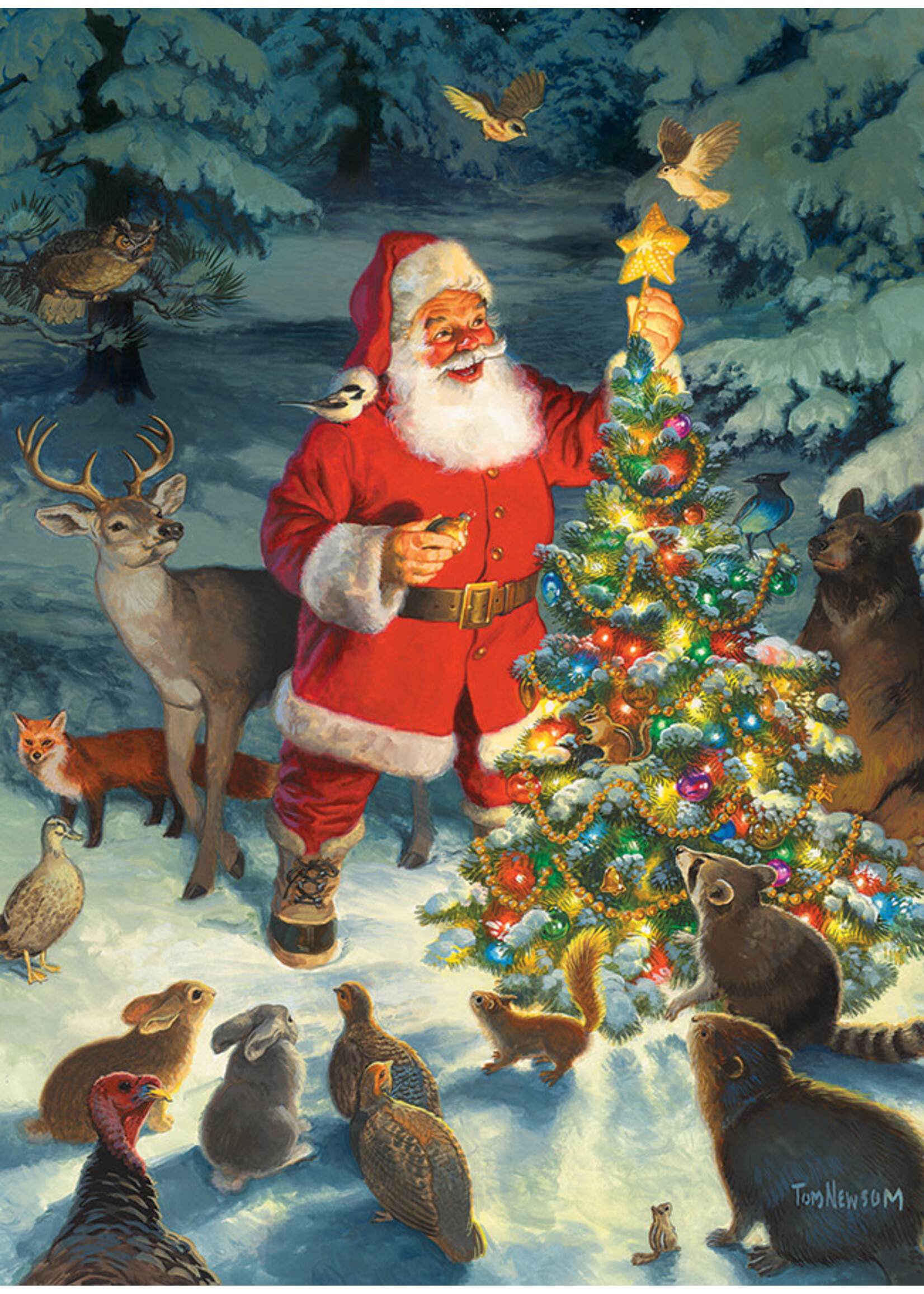 OUT 1000PC SANTAS TREE