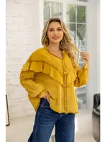 ORANGE FASHION VILLAGE OFV FW26 BOHEMIAN BREEZE TIERED TOP
