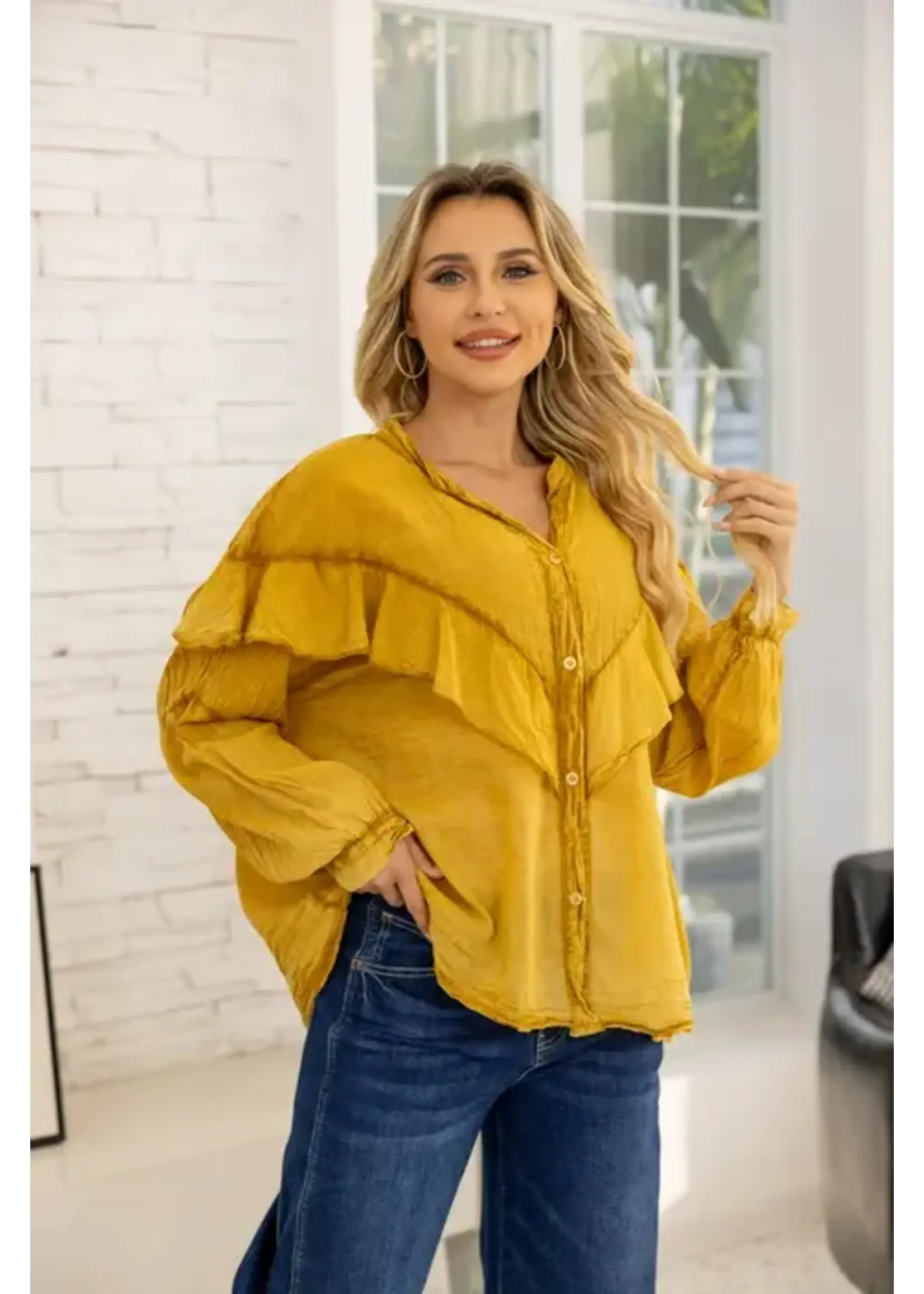 ORANGE FASHION VILLAGE OFV FW26 BOHEMIAN BREEZE TIERED TOP