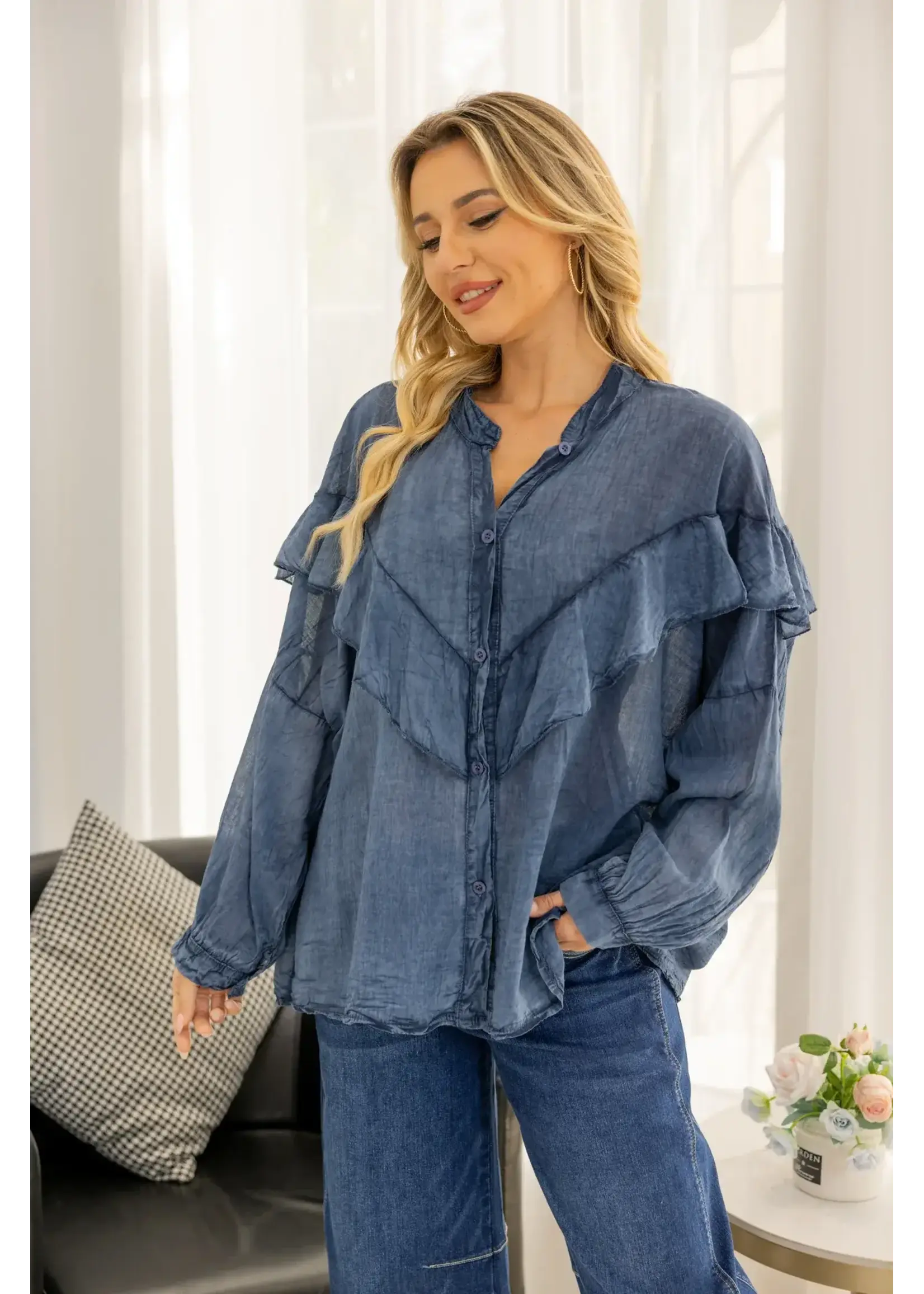 ORANGE FASHION VILLAGE OFV FW26 BOHEMIAN BREEZE TIERED TOP