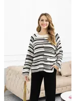 ORANGE FASHION VILLAGE OFV FW26 JESSICA'S TWO TONE KNIT SWEATER