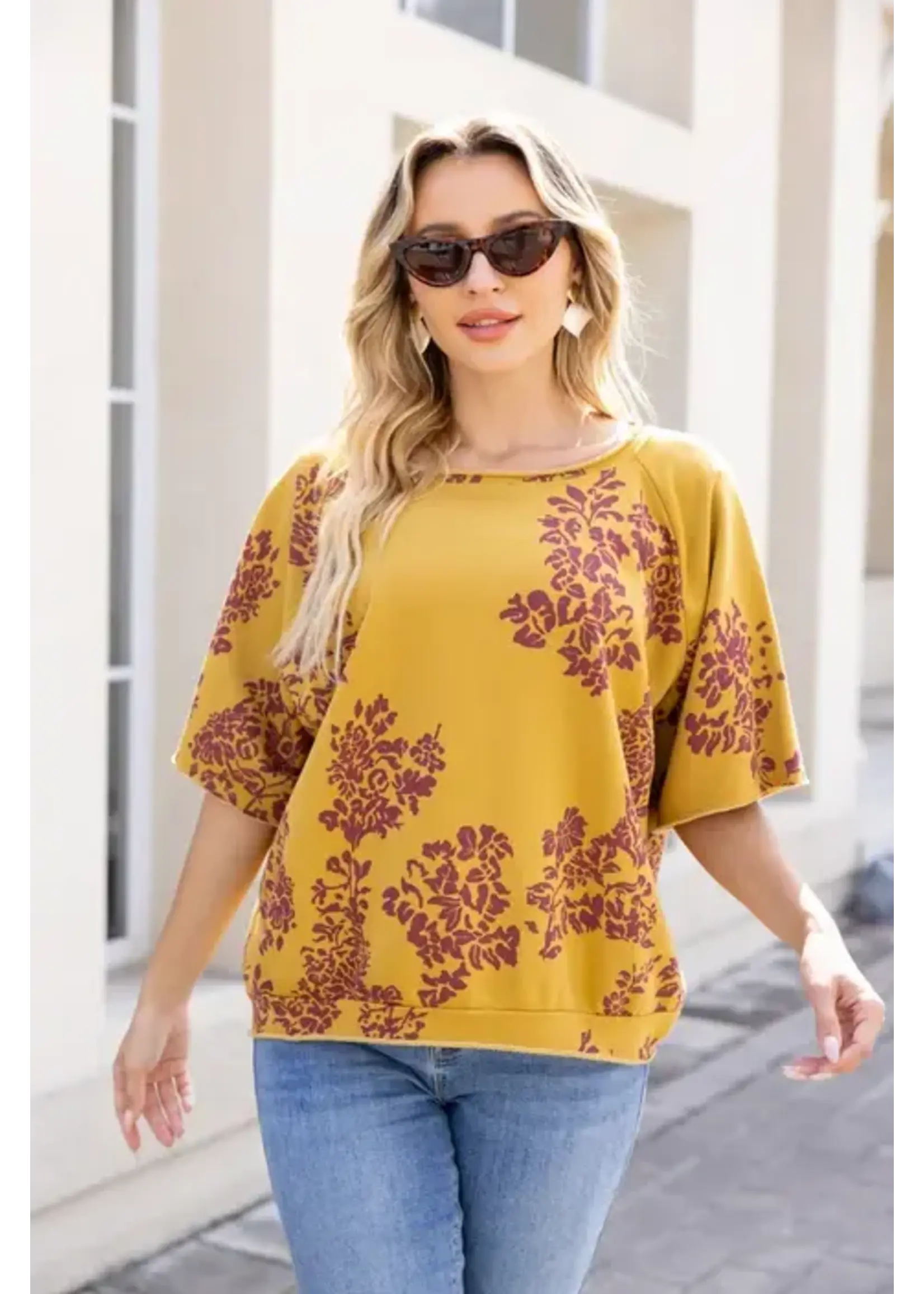 ORANGE FASHION VILLAGE OFV FW26 DANIELLE'S BRANCHING FLORAL TOP