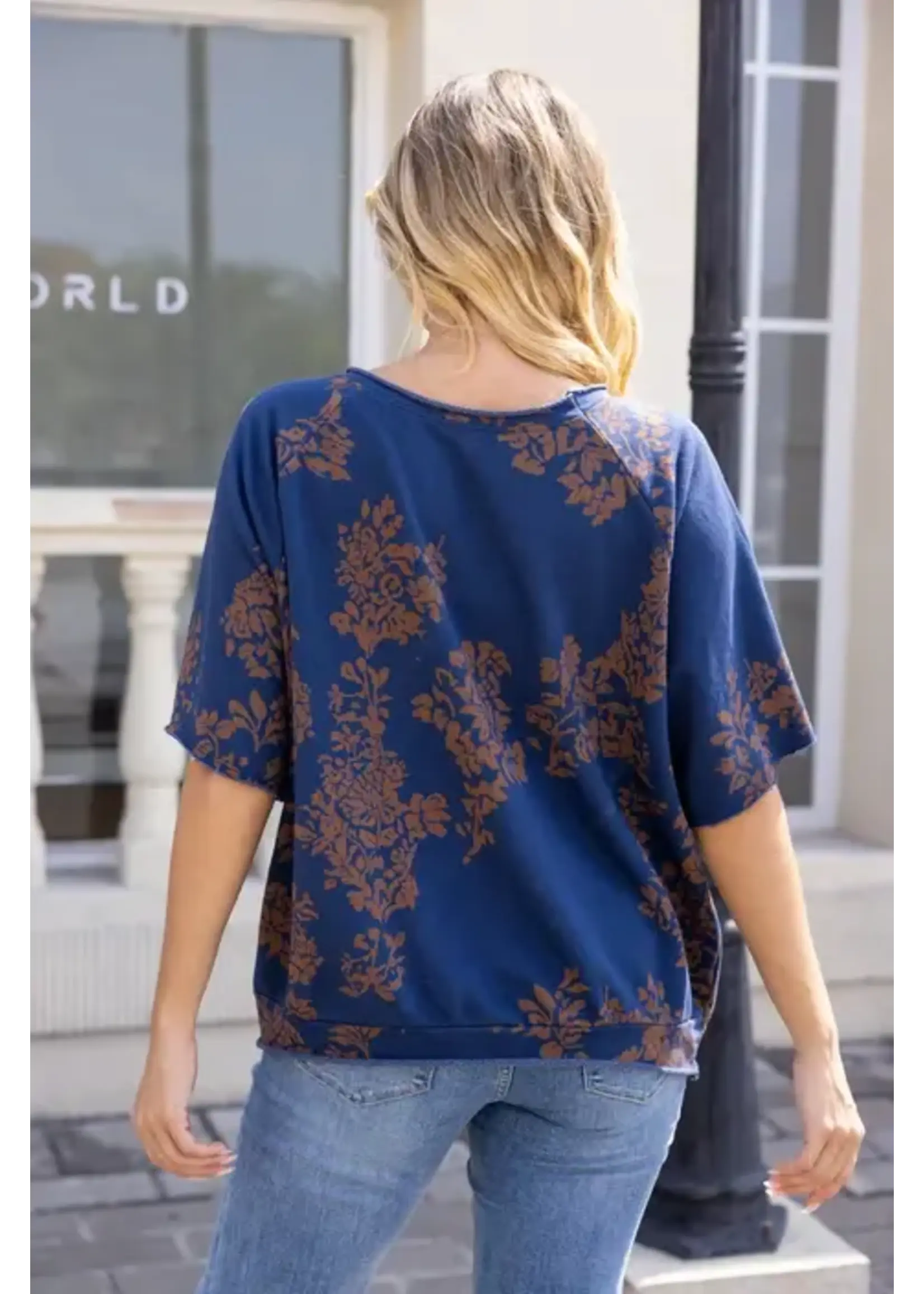 ORANGE FASHION VILLAGE OFV FW26 DANIELLE'S BRANCHING FLORAL TOP
