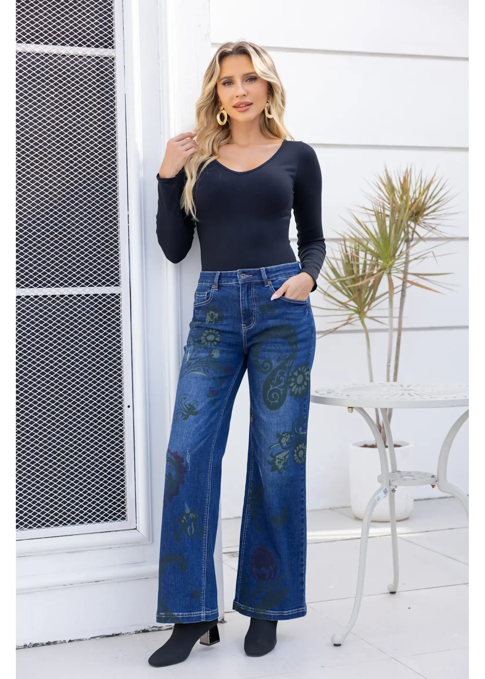 ORANGE FASHION VILLAGE OFV FW26 PAISLEY PRINT DENIM