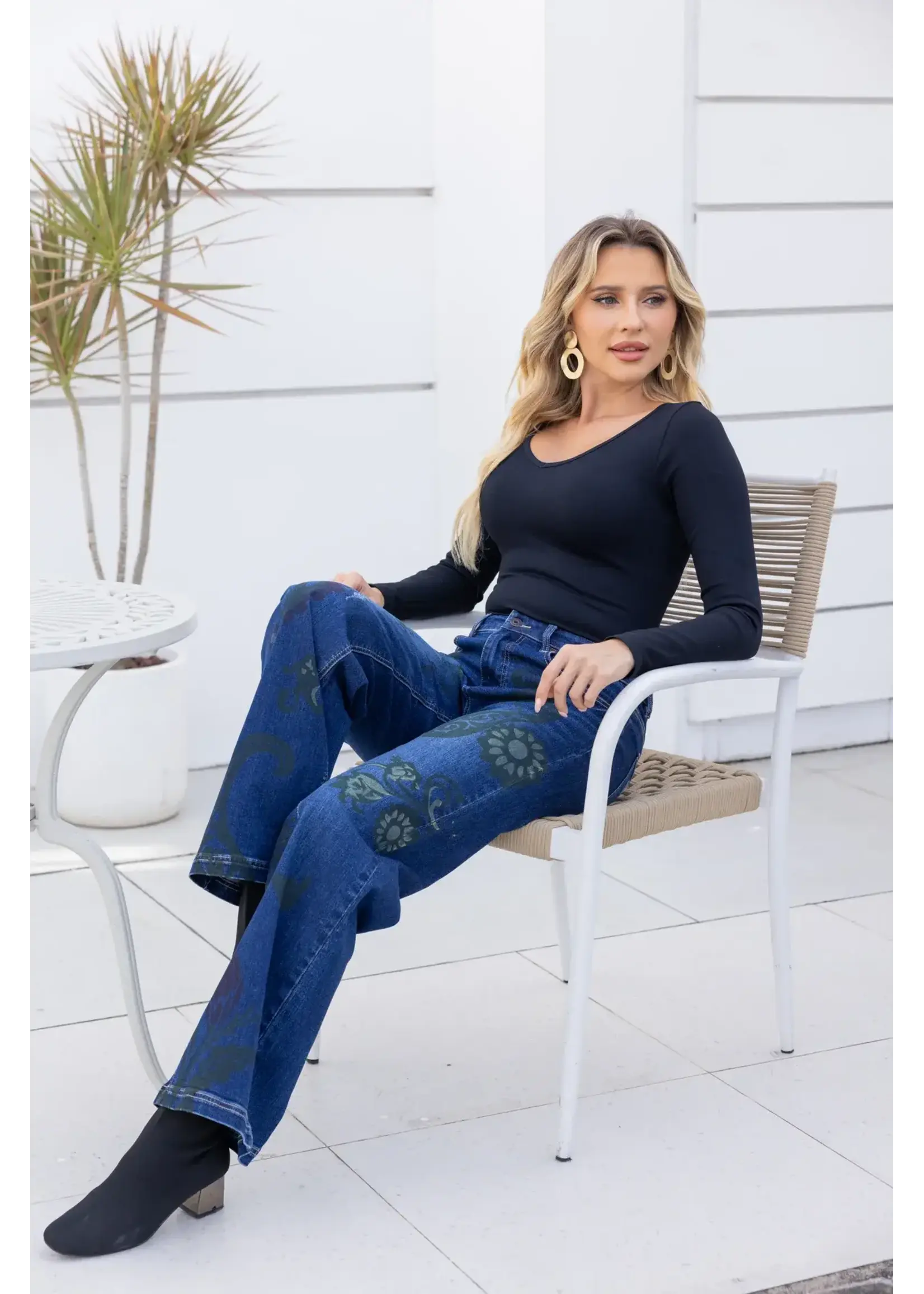 ORANGE FASHION VILLAGE OFV FW26 PAISLEY PRINT DENIM