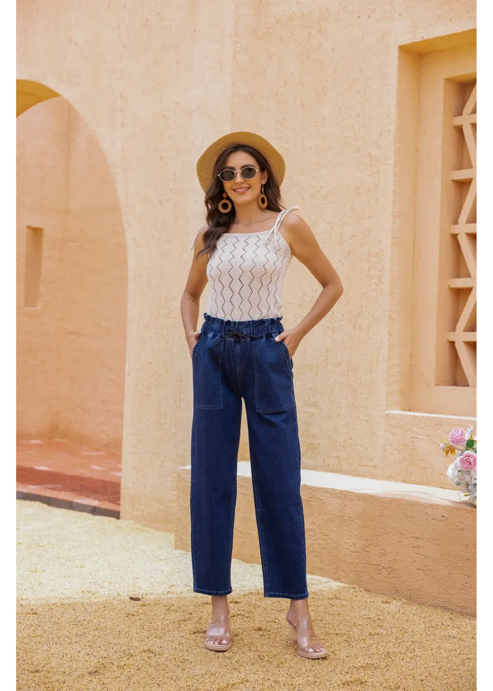ORANGE FASHION VILLAGE OFV FW26 ELASTIC WAISTBAND BAMBOO DENIM