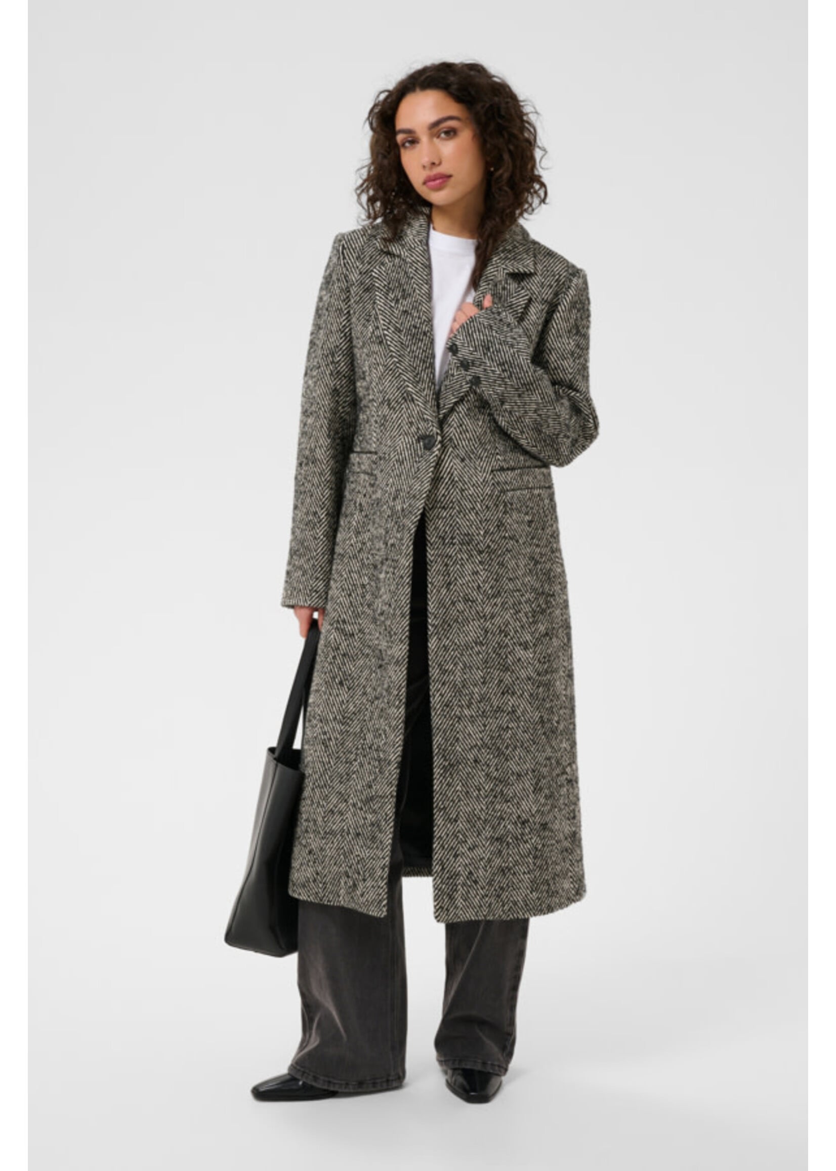 KAFFE KAF FW26 KAOFELIA HERRINGBONE COAT