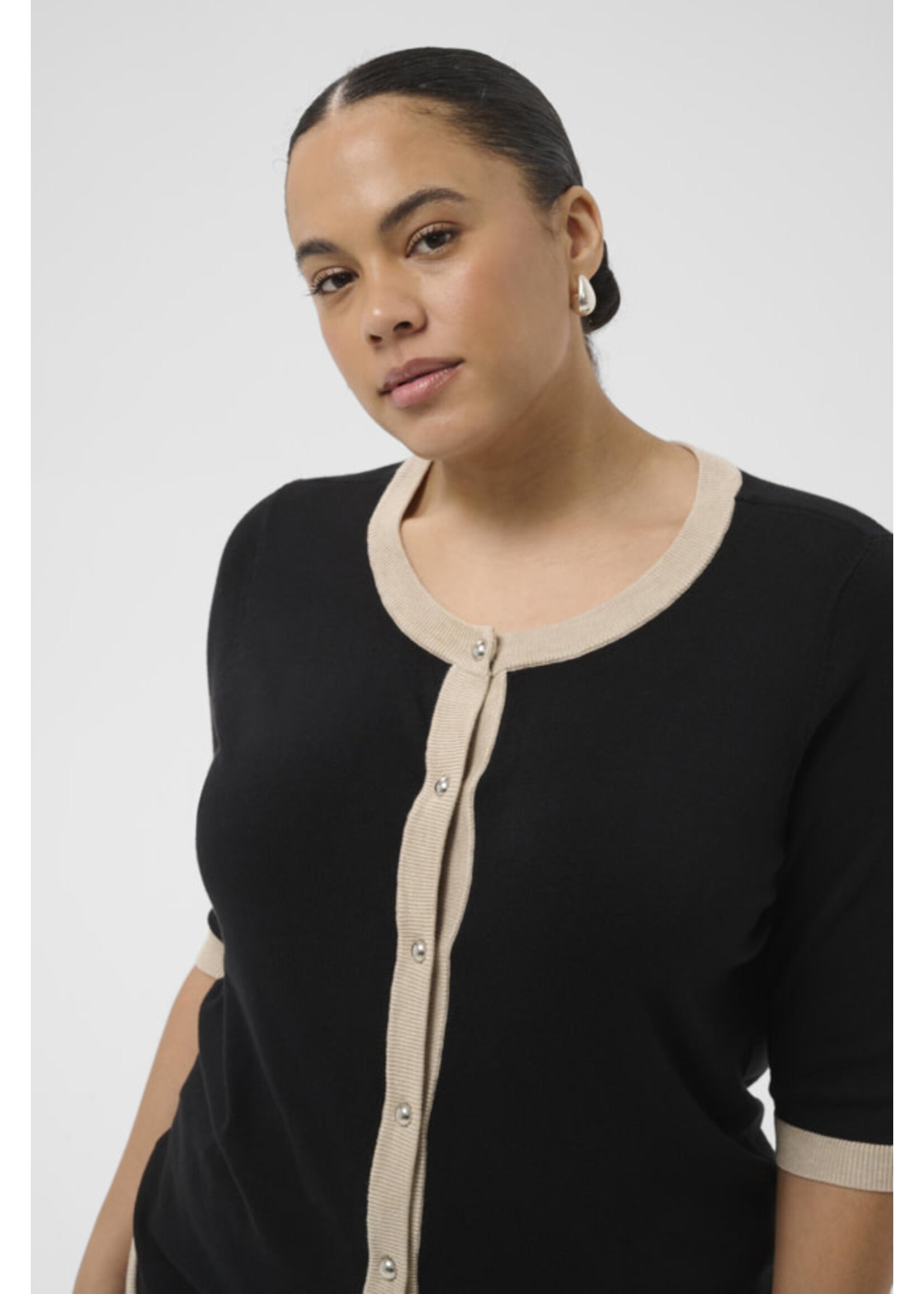 KAFFE KAFCUR FW26 KCLIZZY CONTRAST CARDIGAN