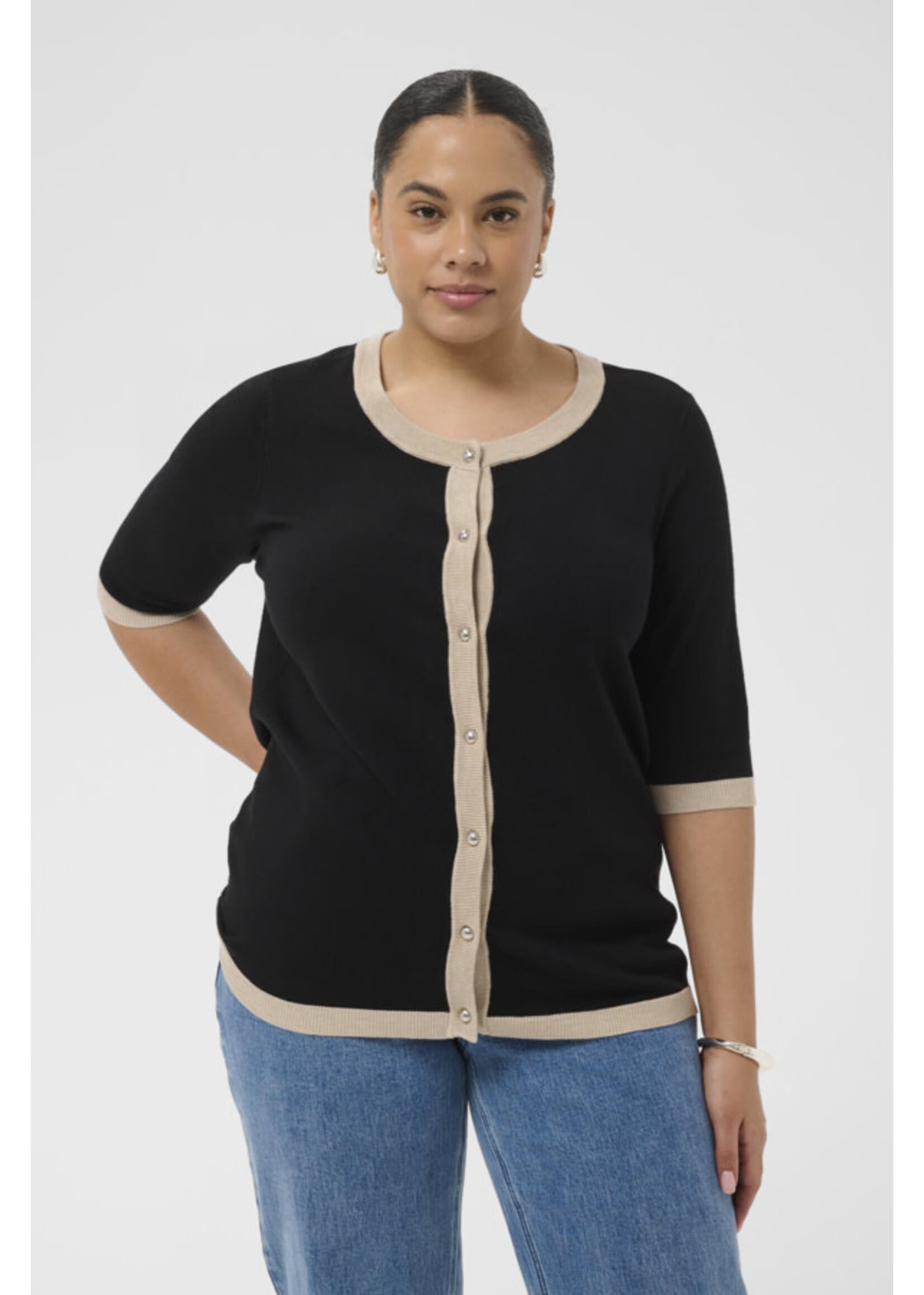 KAFFE KAFCUR FW26 KCLIZZY CONTRAST CARDIGAN