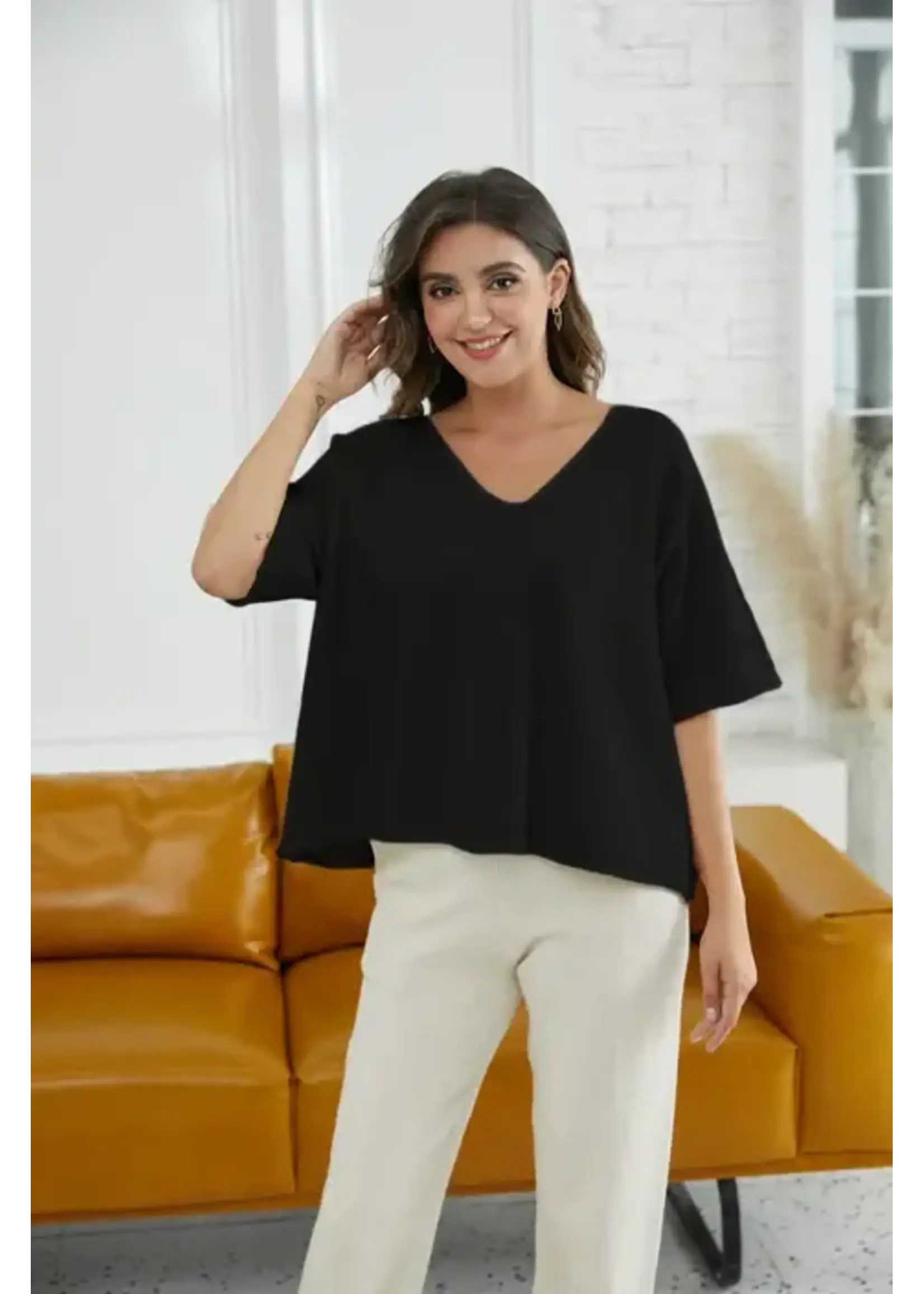 ORANGE FASHION VILLAGE OFV F26 TALULLAH KNIT TOP
