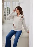 ORANGE FASHION VILLAGE OFV FW26  FEMME FLOWER SWEATER