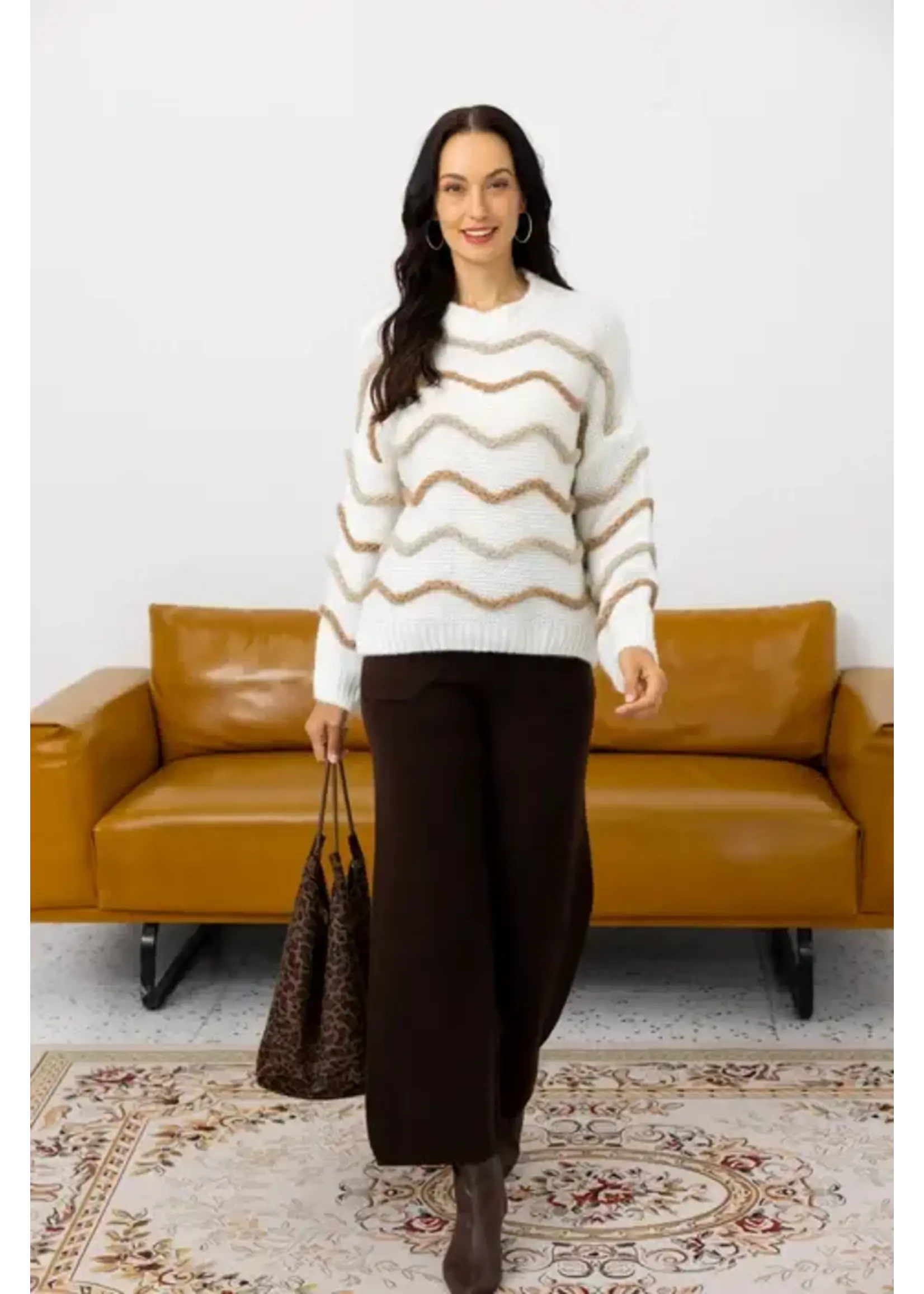 ORANGE FASHION VILLAGE OFV FW26  CASCADING CONTOUR SWEATER