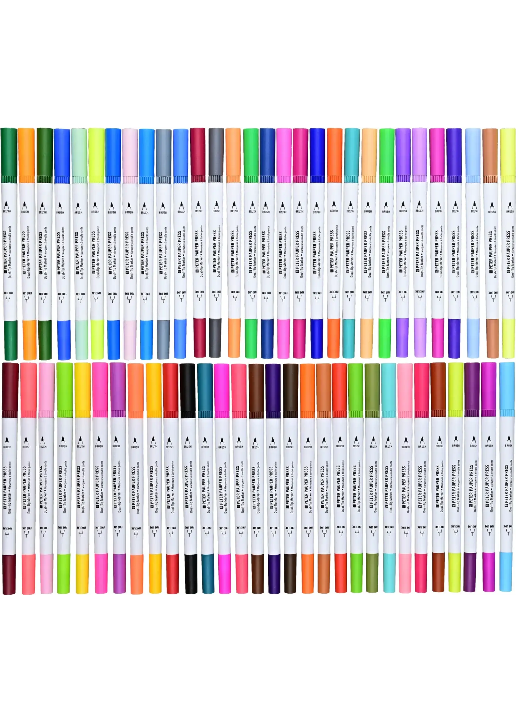 PPP MARKERS (60) DUAL TIP COLOUR
