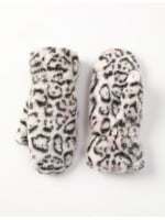 WELLCO WEL FAUX FUR MITTEN -  LEOPARD WHITE/PINK