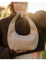 Mini Monaco Shoulder Bag - Suede Blonde
