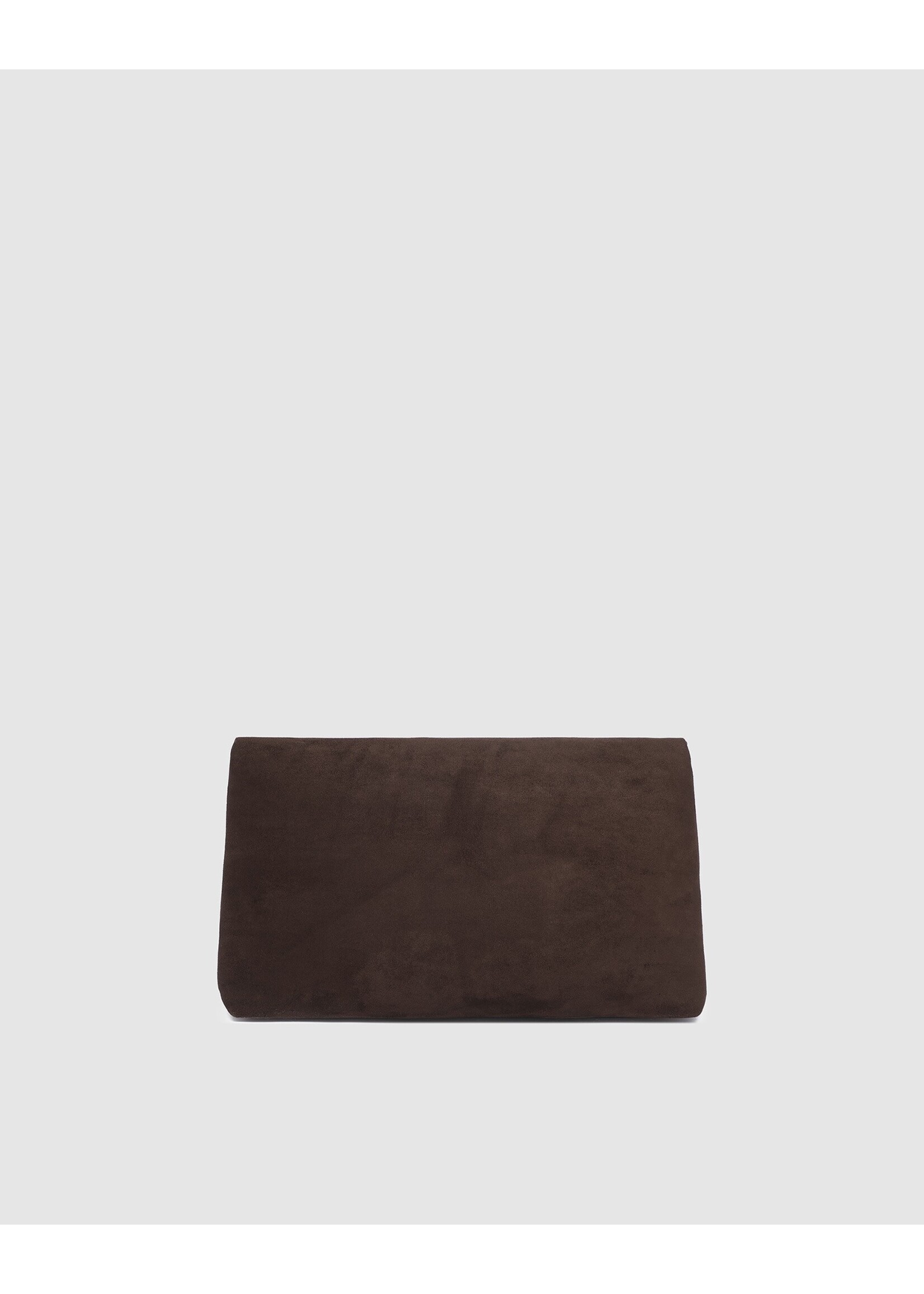 Luka Suede Clutch Crossbody - Chocolate