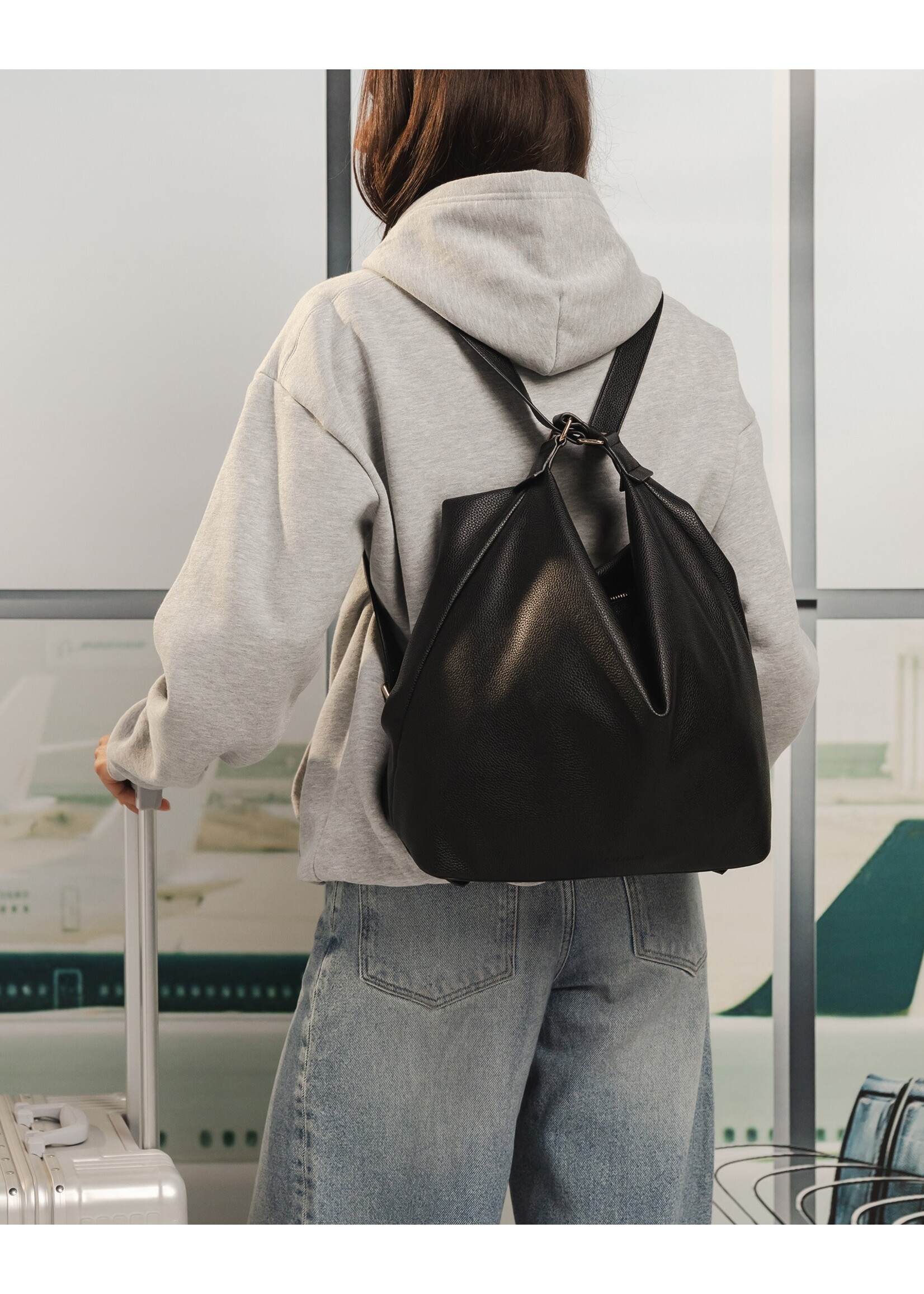 Miley Convertible Backpack - Black