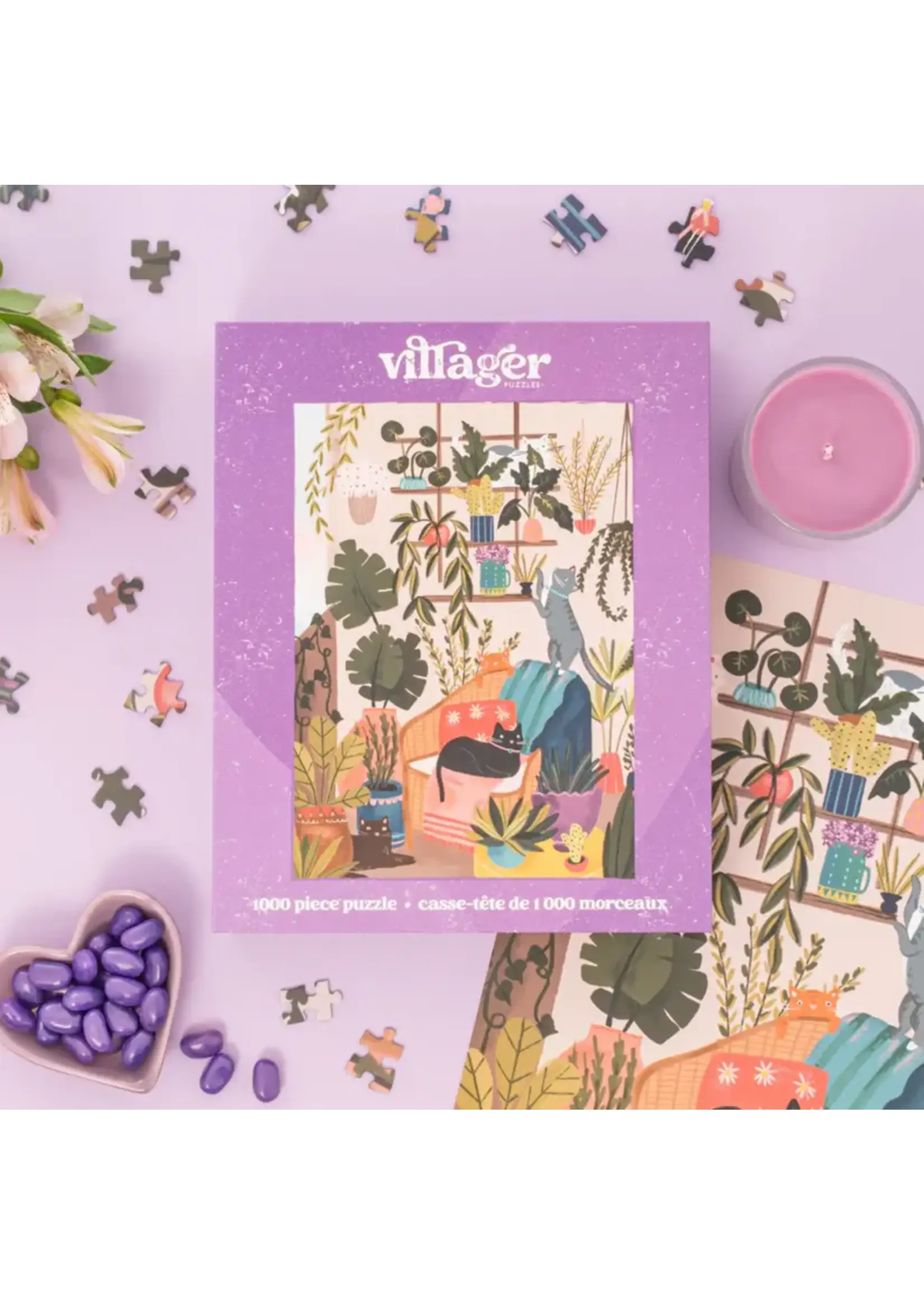 villager VILLAGER PUZZLES 1000 PIECE BALCONY CATS