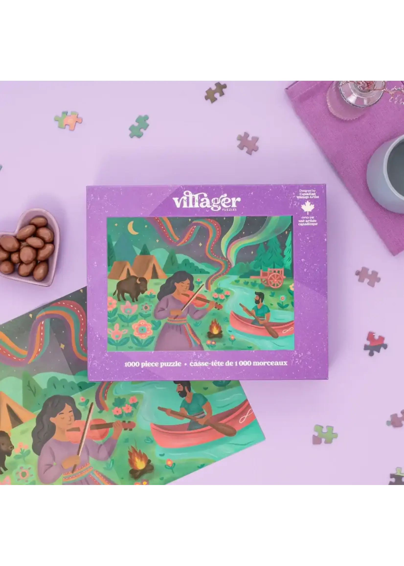 villager VILLAGER PUZZLES 1000 PIECE DANCING SKY