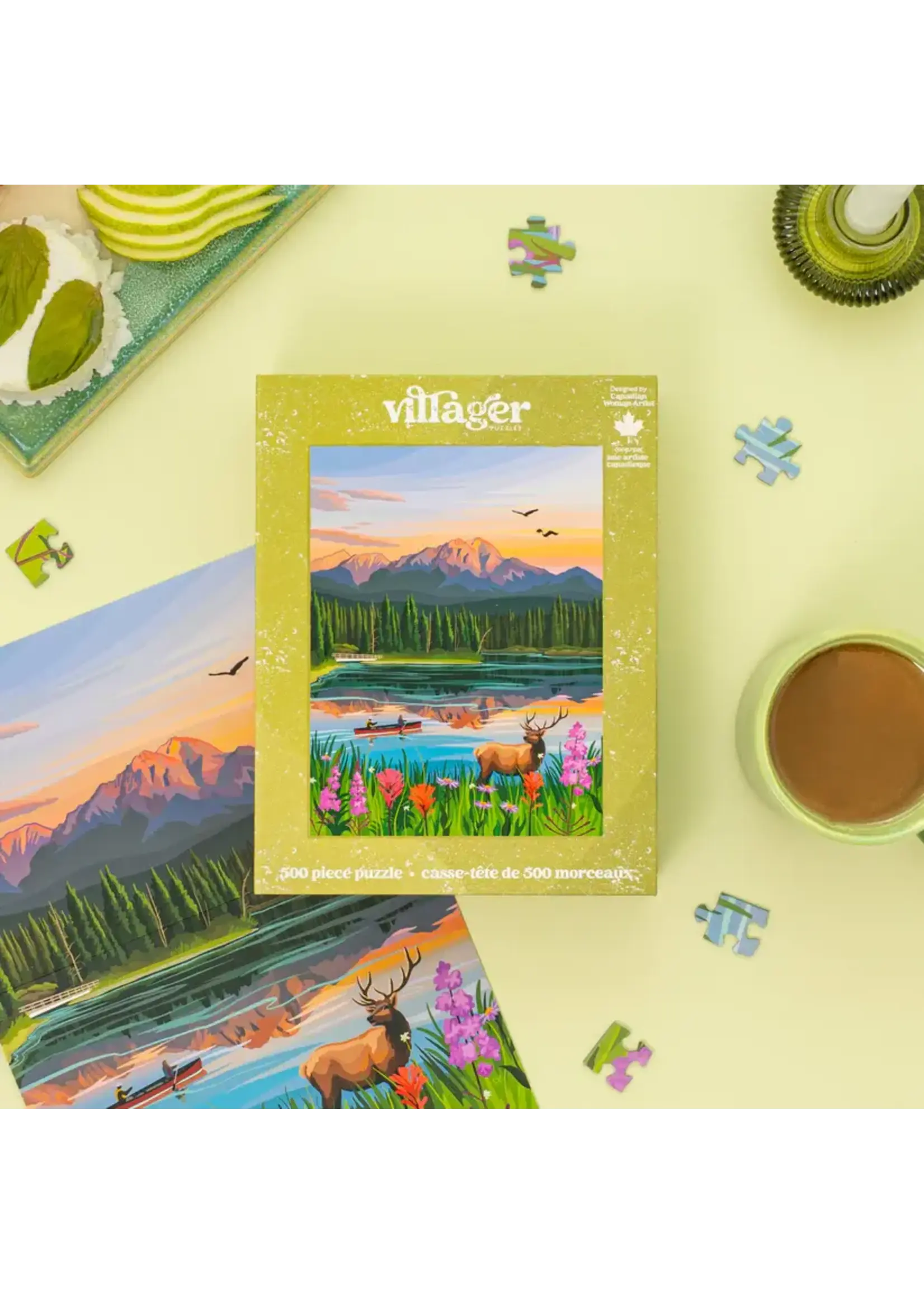 villager VILLAGER PUZZLES 500 PIECE JASPER FLOWERS