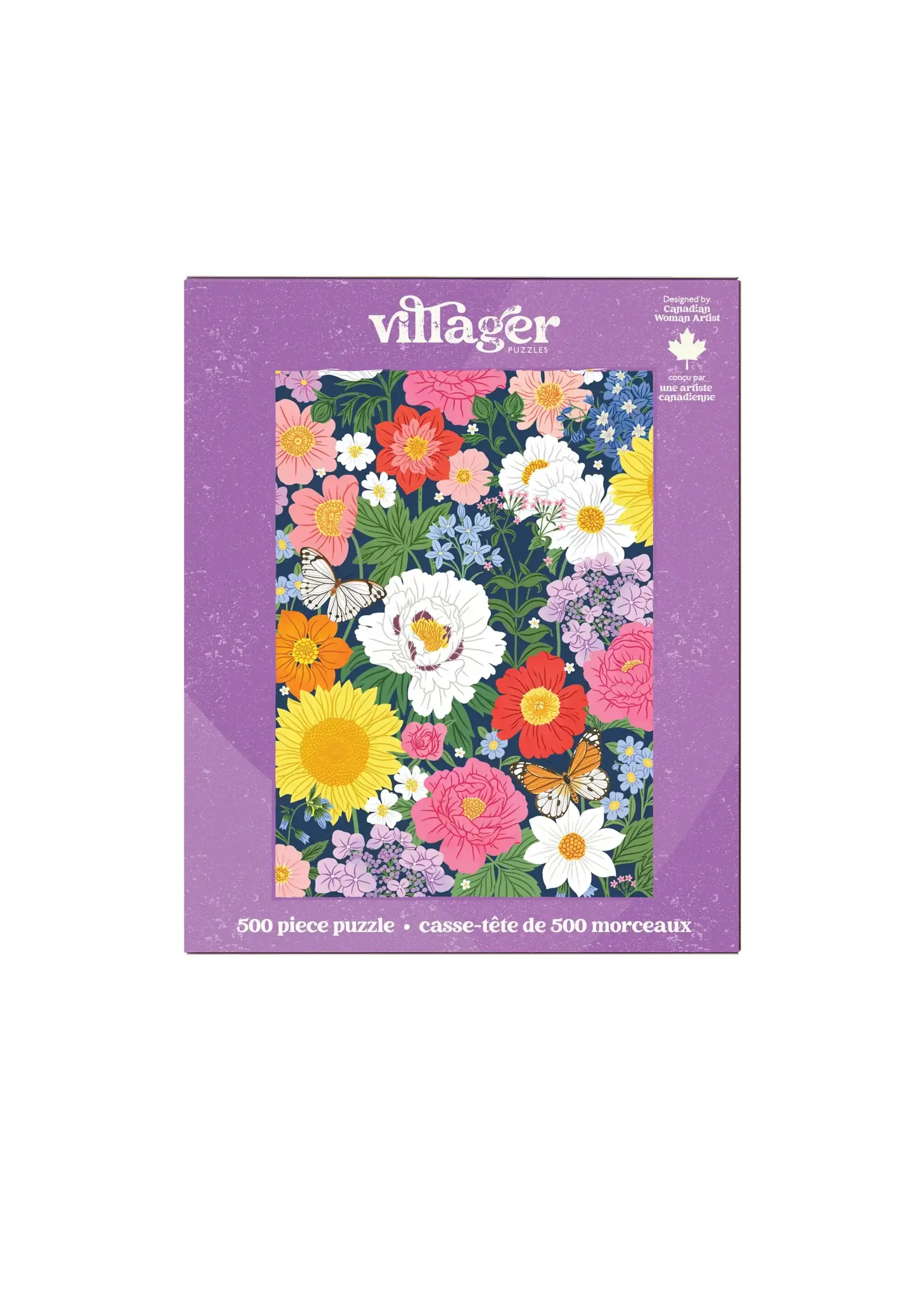 villager VILLAGER PUZZLES 500 PIECE MIDNIGHT BLOOMS