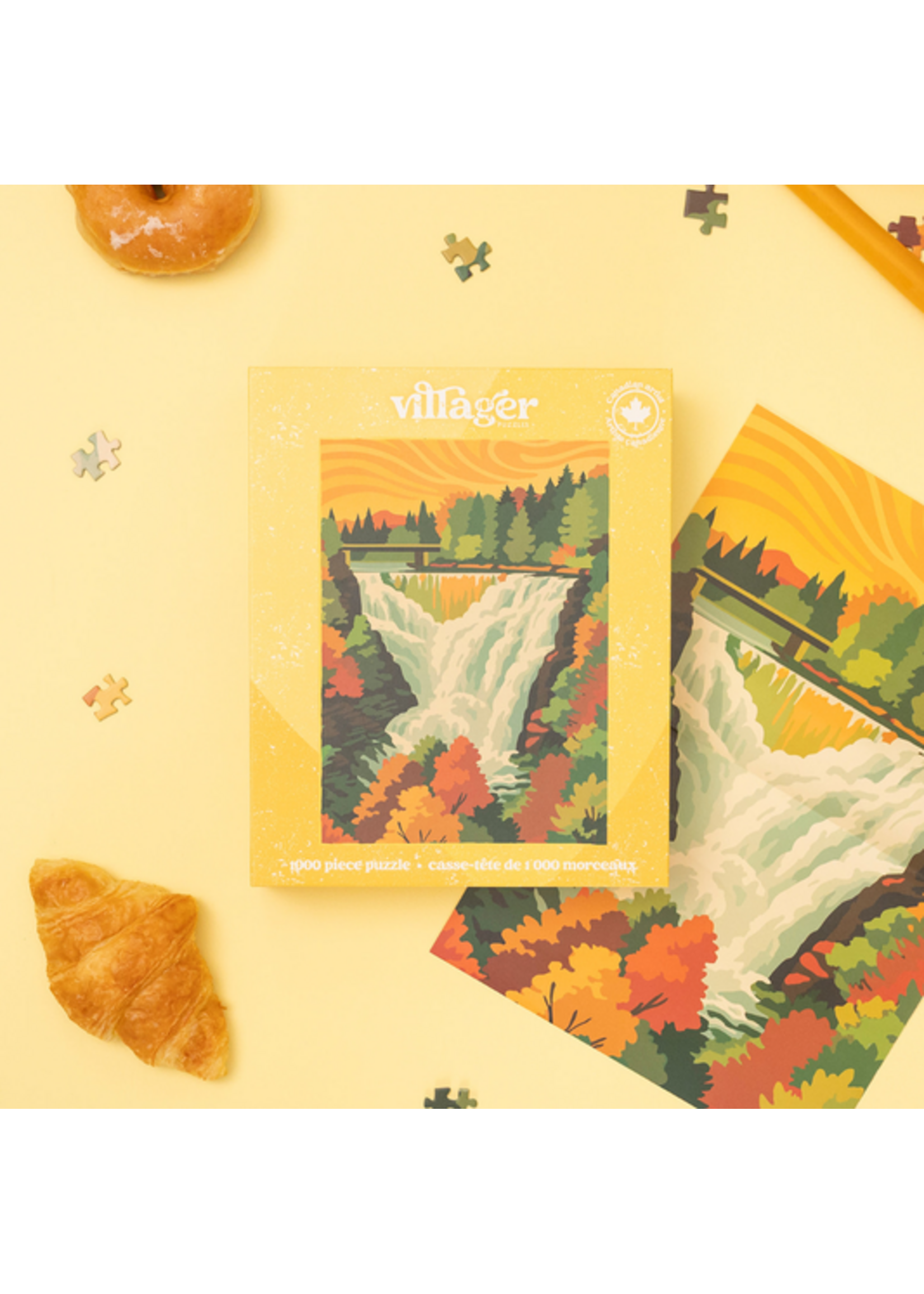 villager VILLAGER PUZZLES 1000 PIECE AUTUMN CASCADE