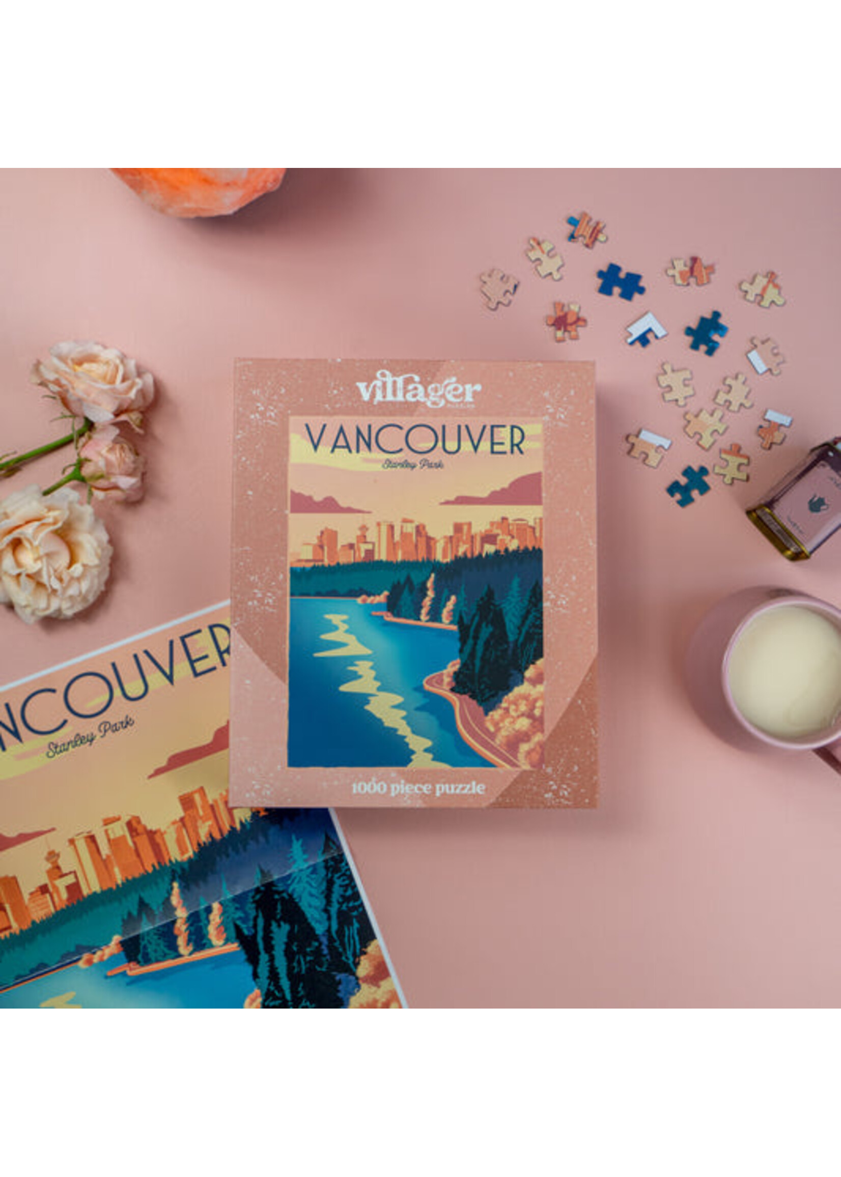 villager VILLAGER PUZZLES 1000 PIECE VANCOUVER SUNSET
