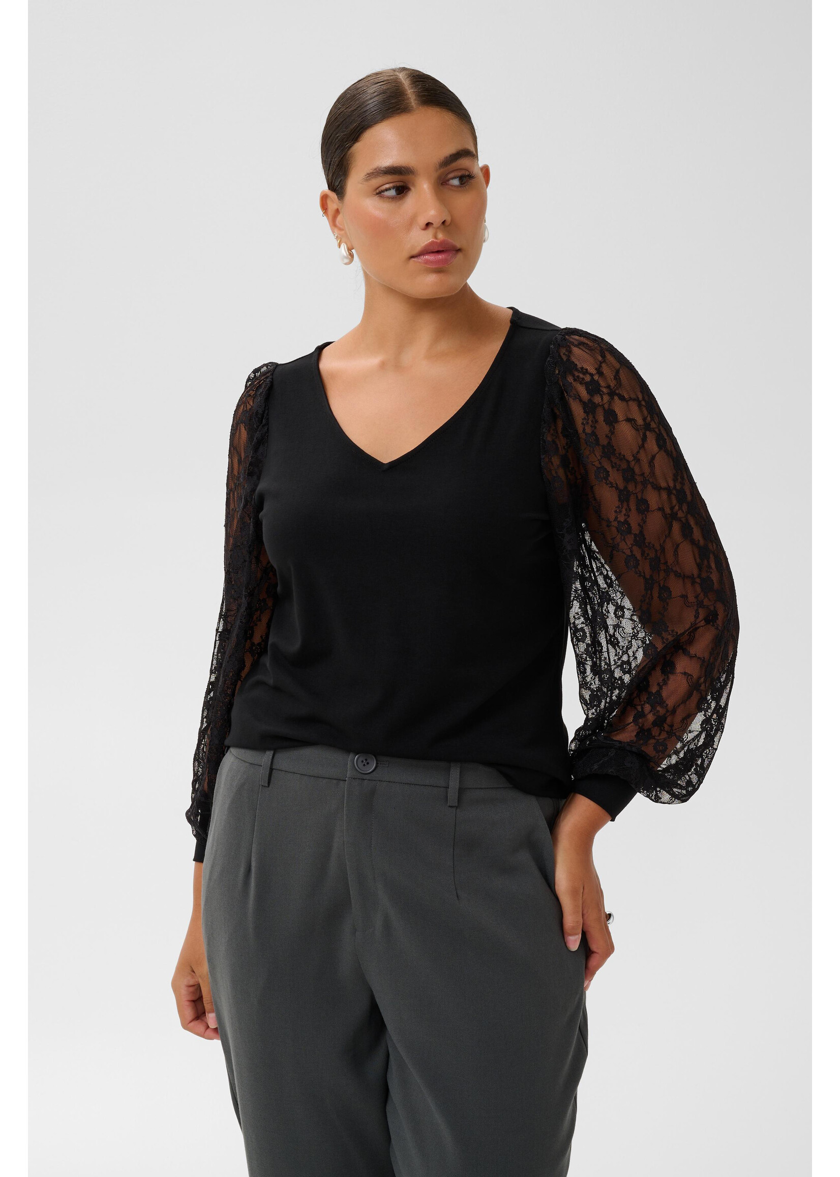 KAFFE KAF KCLEONA LACE BLOUSE